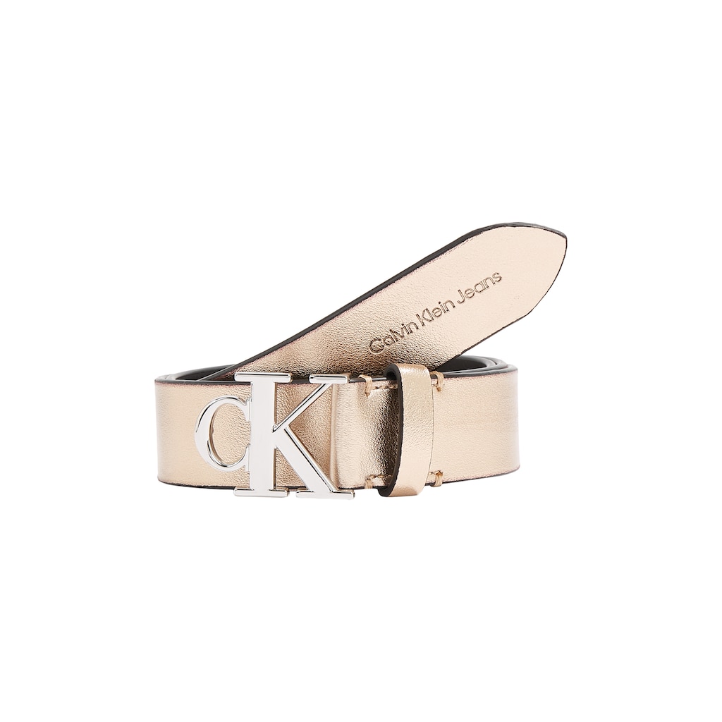 Calvin Klein Jeans Synthetikgürtel »ROUND MONO PL LTHR BELT 30MM FR«