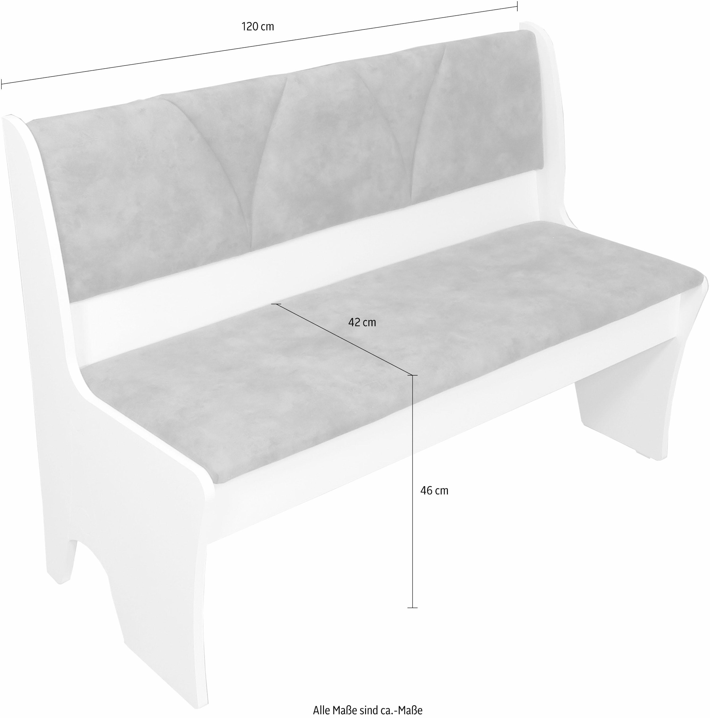 Home affaire Polsterbank »Halle«, Breite 120 cm