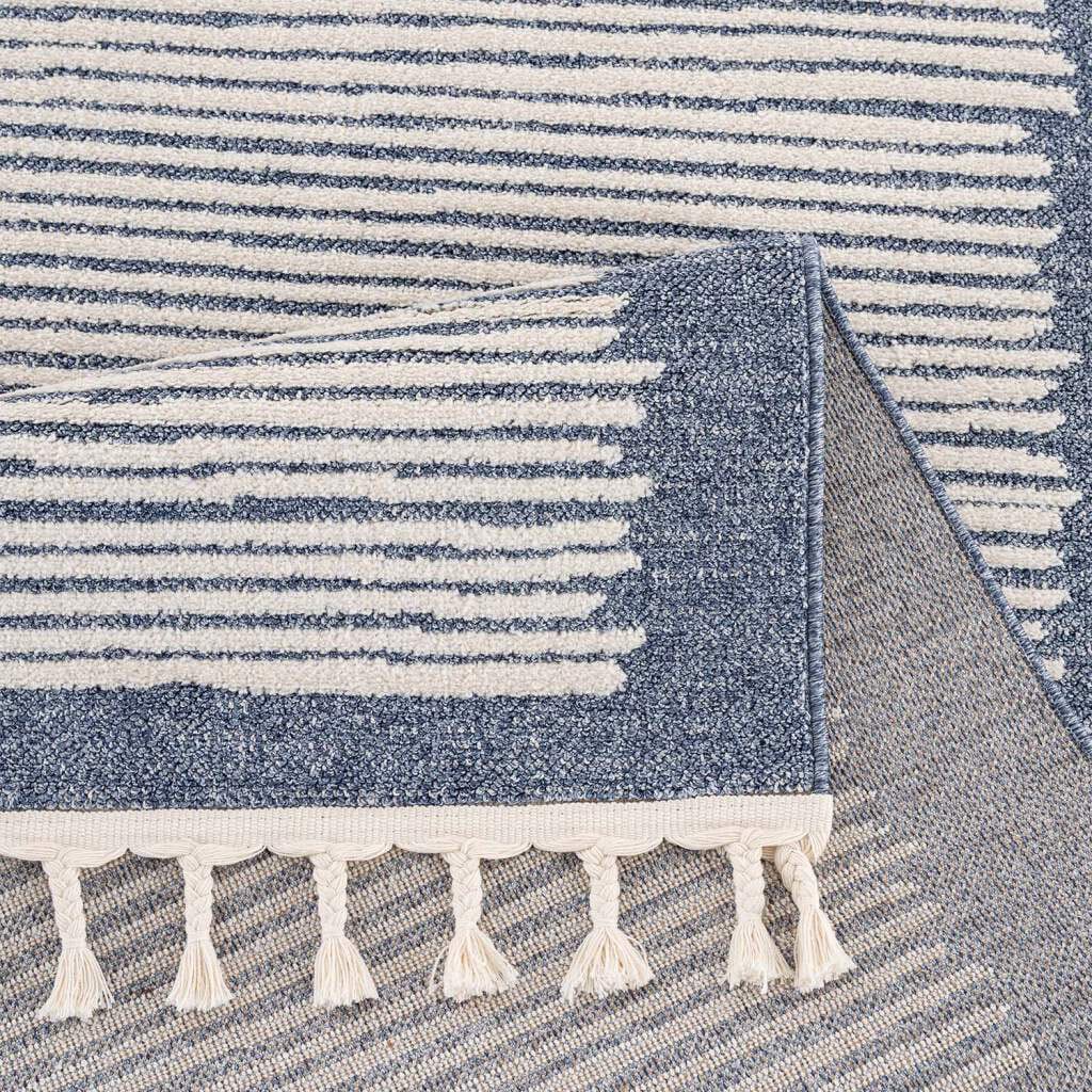 Carpet City Teppich »Art 2231«, rechteckig, 7 mm Höhe, Läufer, Kurzflor, mit Kettfäden, Streifen-Muster