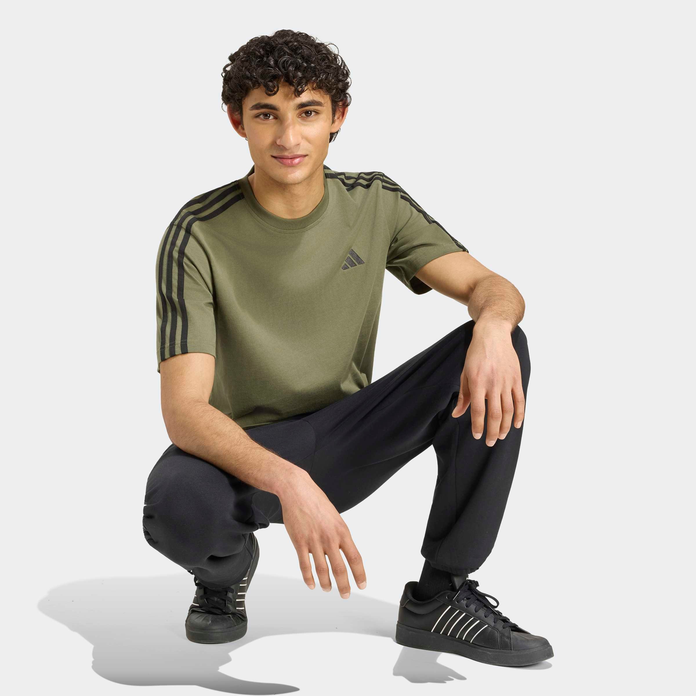 adidas Sportswear T-Shirt »ESSENTIALS 3-STREIFEN, SINGLE JERSEY, BRANDING«