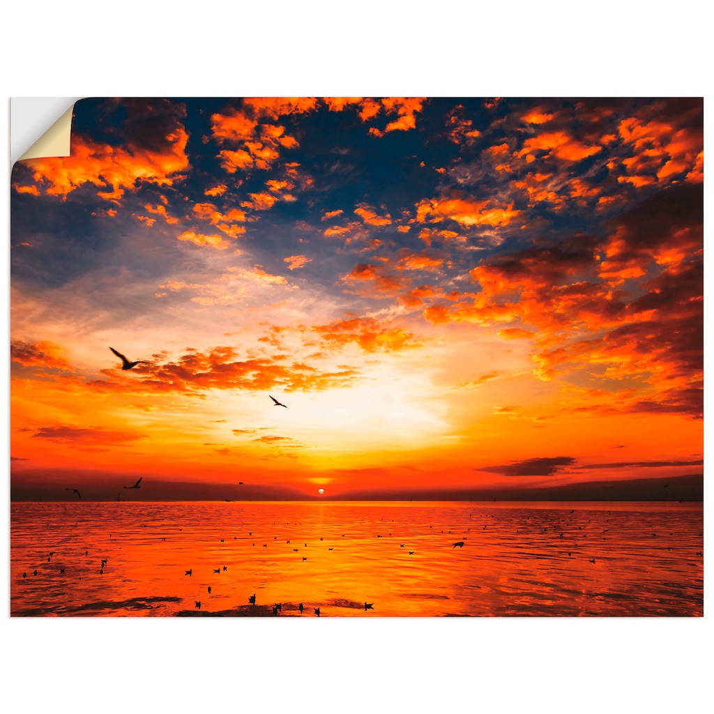 Artland Wandbild »Sonnenuntergang am Strand«, Sonnenaufgang & -untergang, (1 St.)
