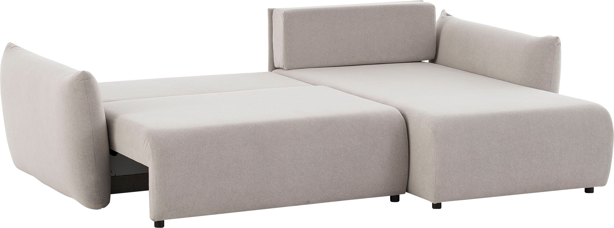 INOSIGN Ecksofa »MAVAS Schlafsofa mit Bettkasten, L-Form,« ca.257/127cm (Liegefläche 212/145 cm), Cord, Chenille, Struktur