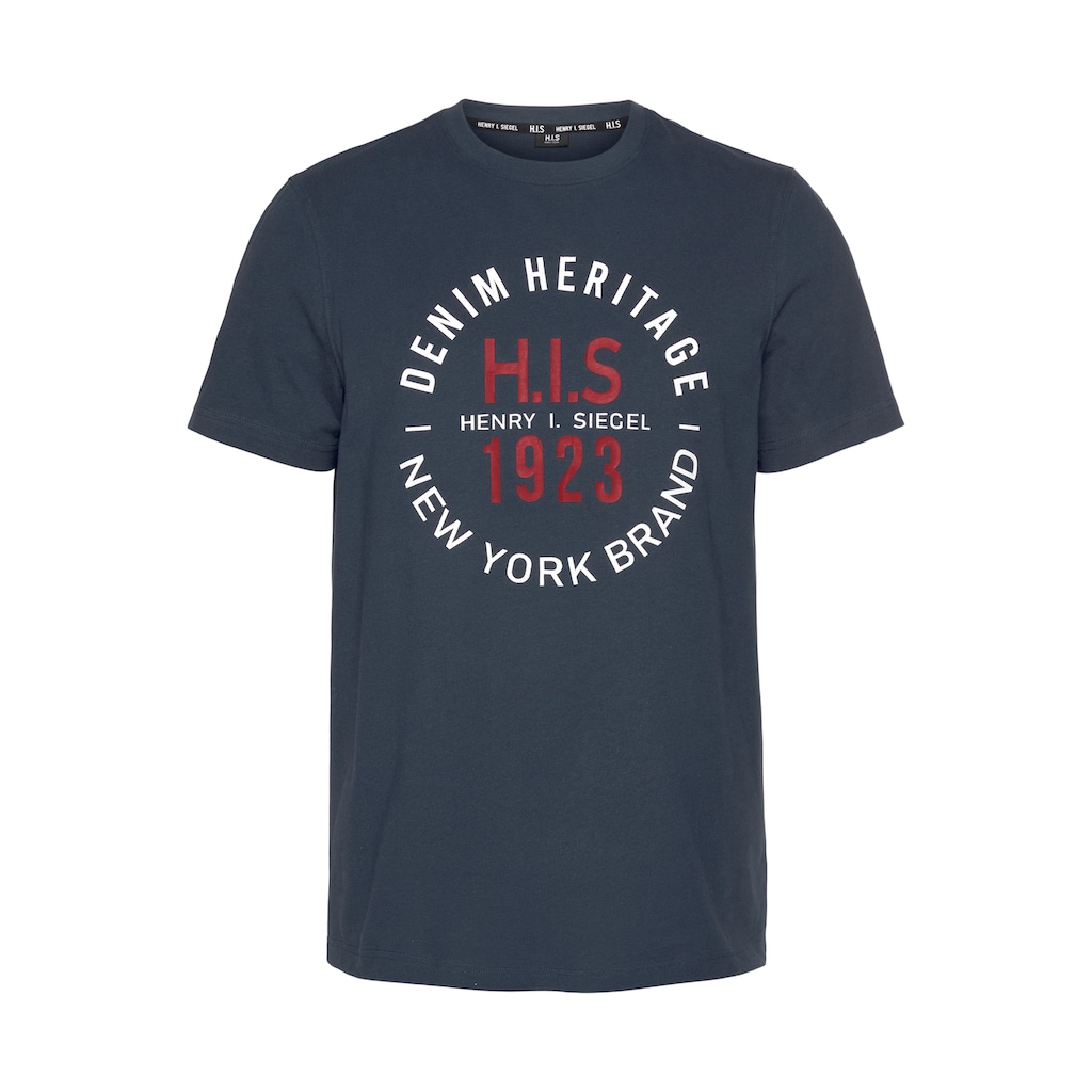 H.I.S Rundhalsshirt, mit Markenprint