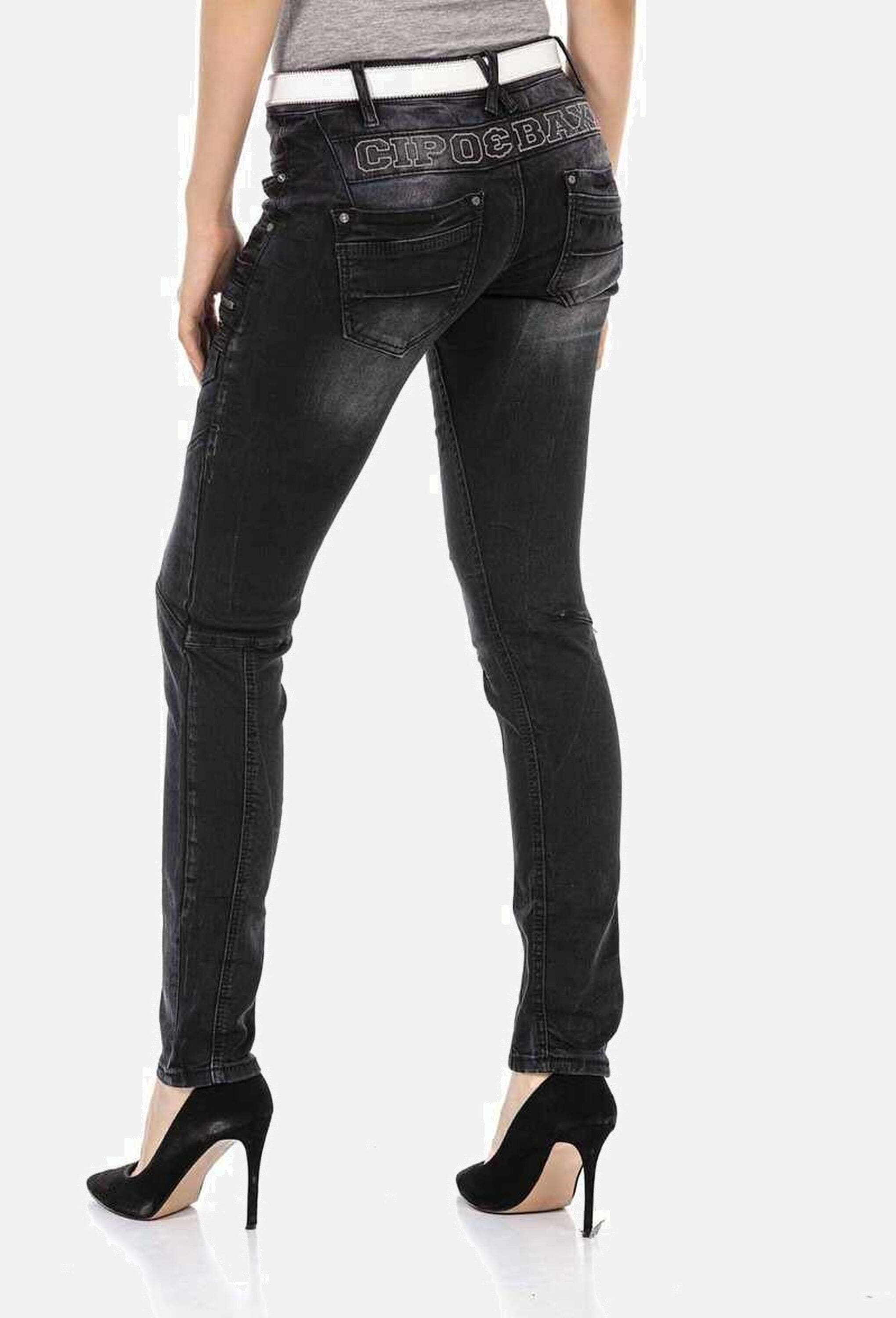 Cipo & Baxx Slim-fit-Jeans »Cipo & Baxx Jeans« mit Verschiedenen Ziernähte, WD437