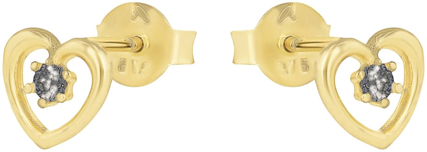 Amor Paar Ohrstecker »Herz« mit Zirkonia (synth.)