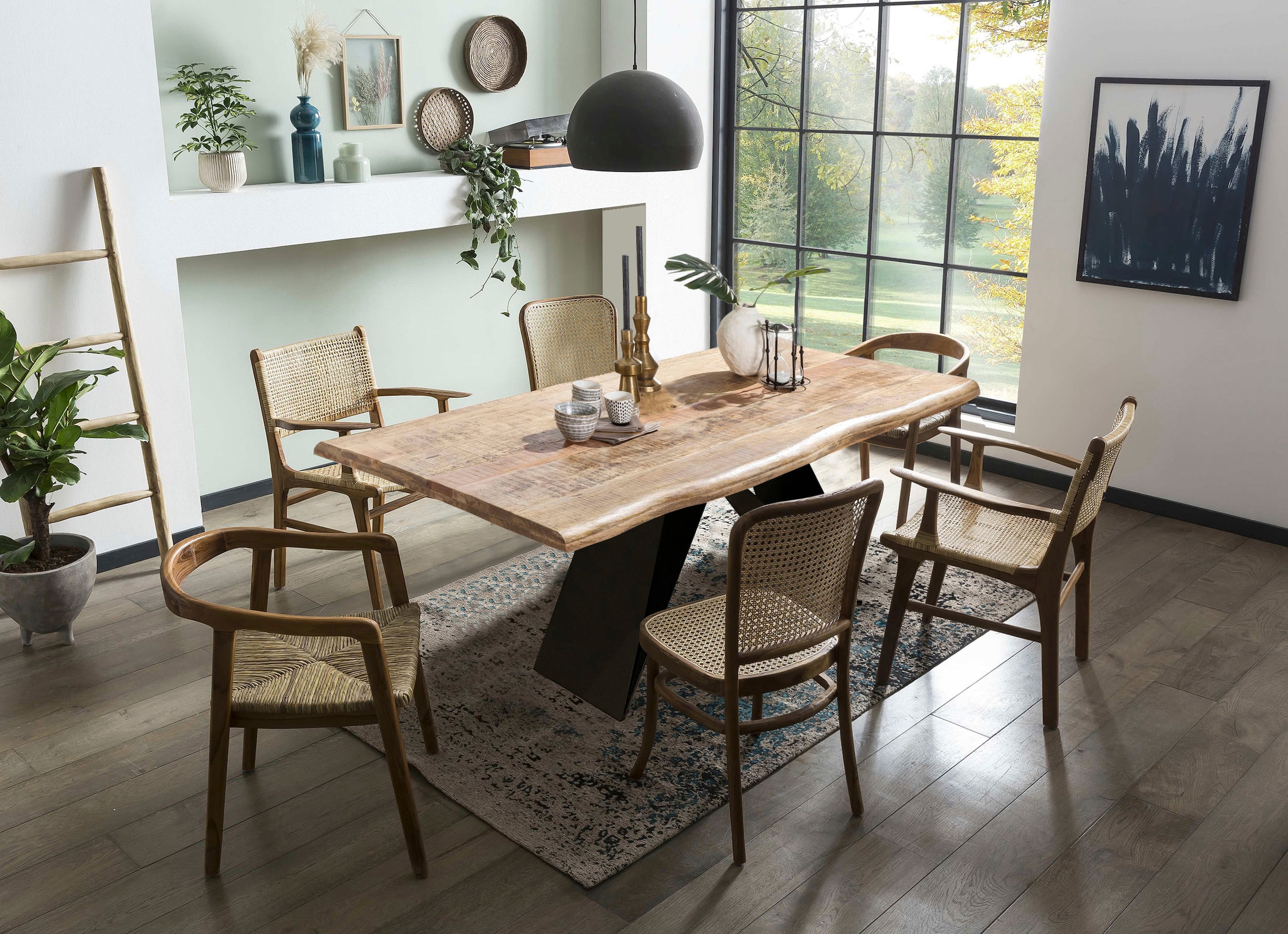 SIT Esstisch 1 Stk. tlg. mit Baumkante wie gewachsen