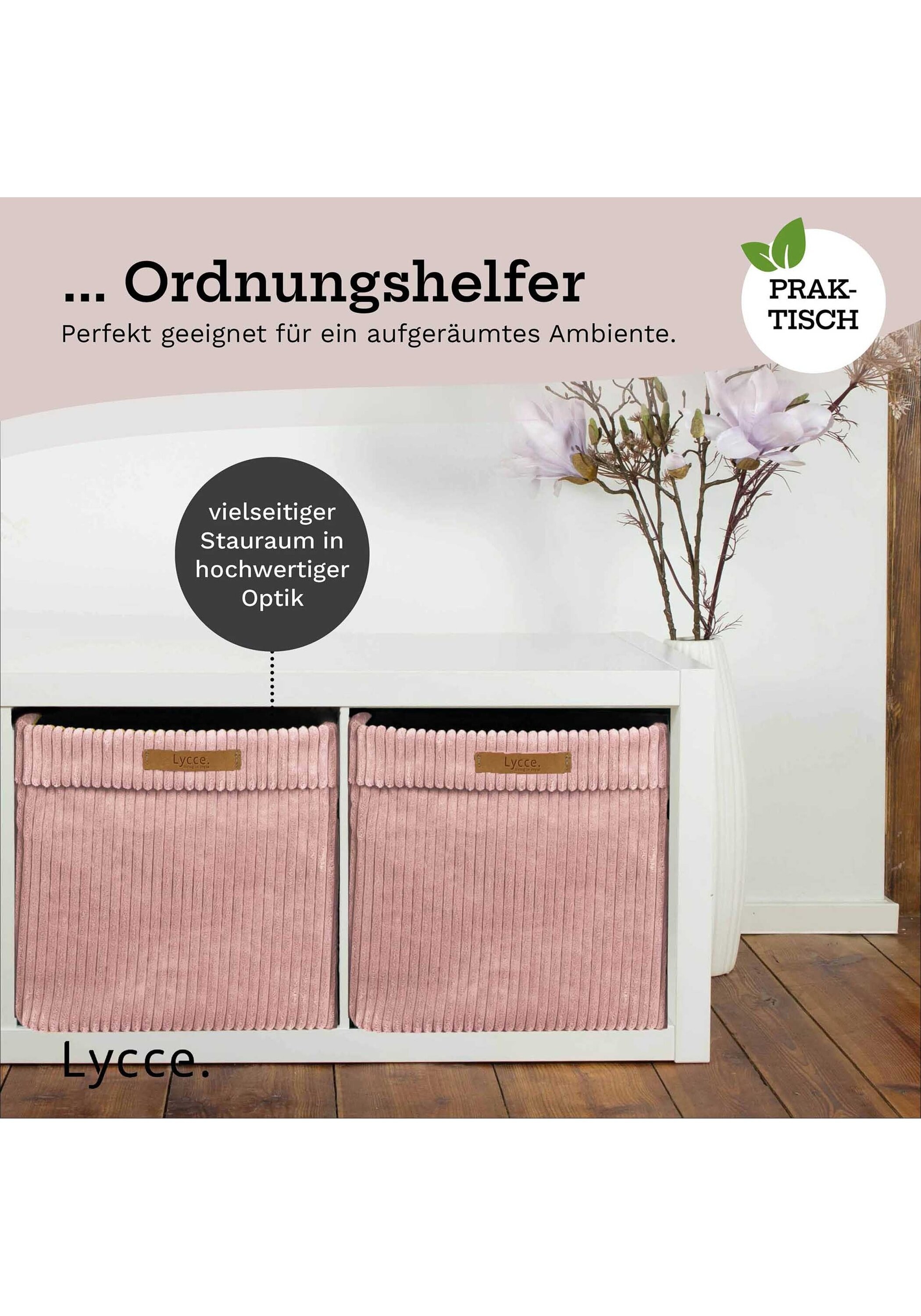 Lycce Aufbewahrungsbox »Aufbewahrungskorb Faltbare Aufbewahrungsbox Cord 2P 2er Pack«