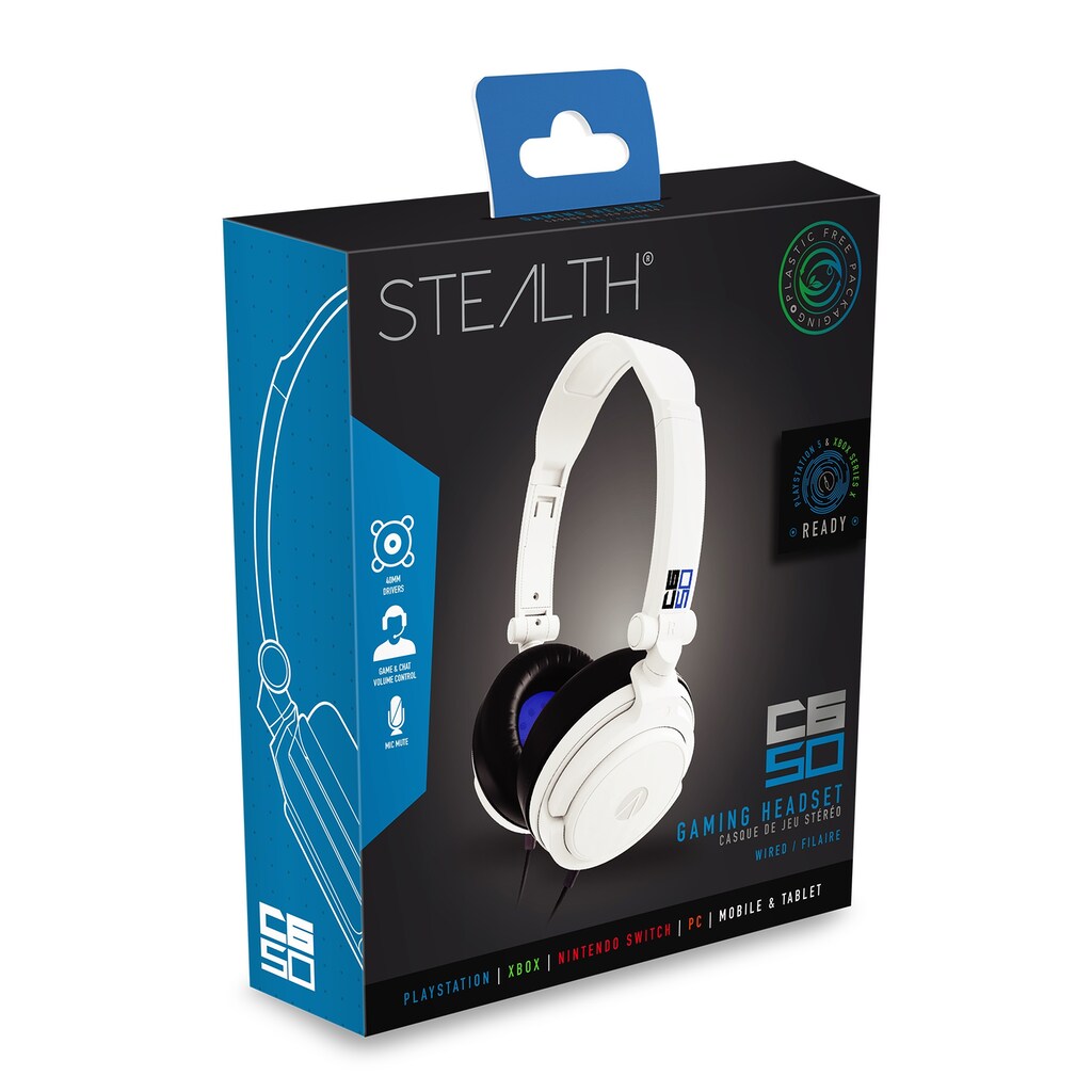 Stealth Stereo-Headset »Multiformat Stereo Gaming Headset C6-50«, Plastikfreie Verpackung