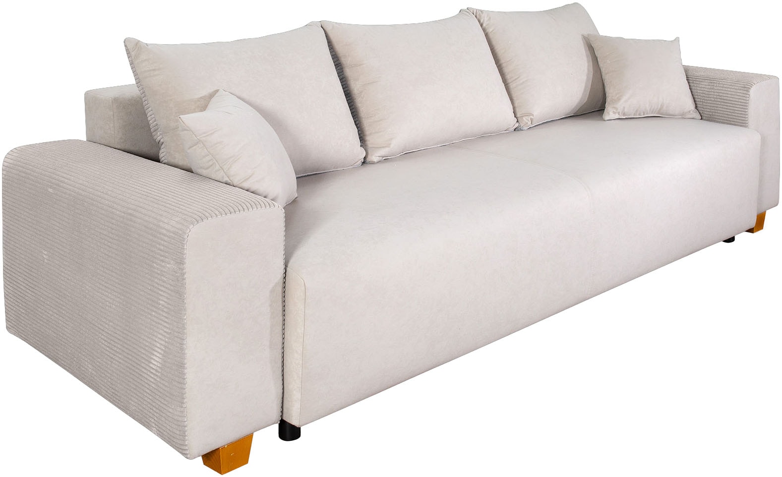 COLLECTION AB Schlafsofa »Yves, Liegefläche (B/T): 142/194 cm«, inkl. Bettfunktion, Bettkasten, Federkern & Zierkissen