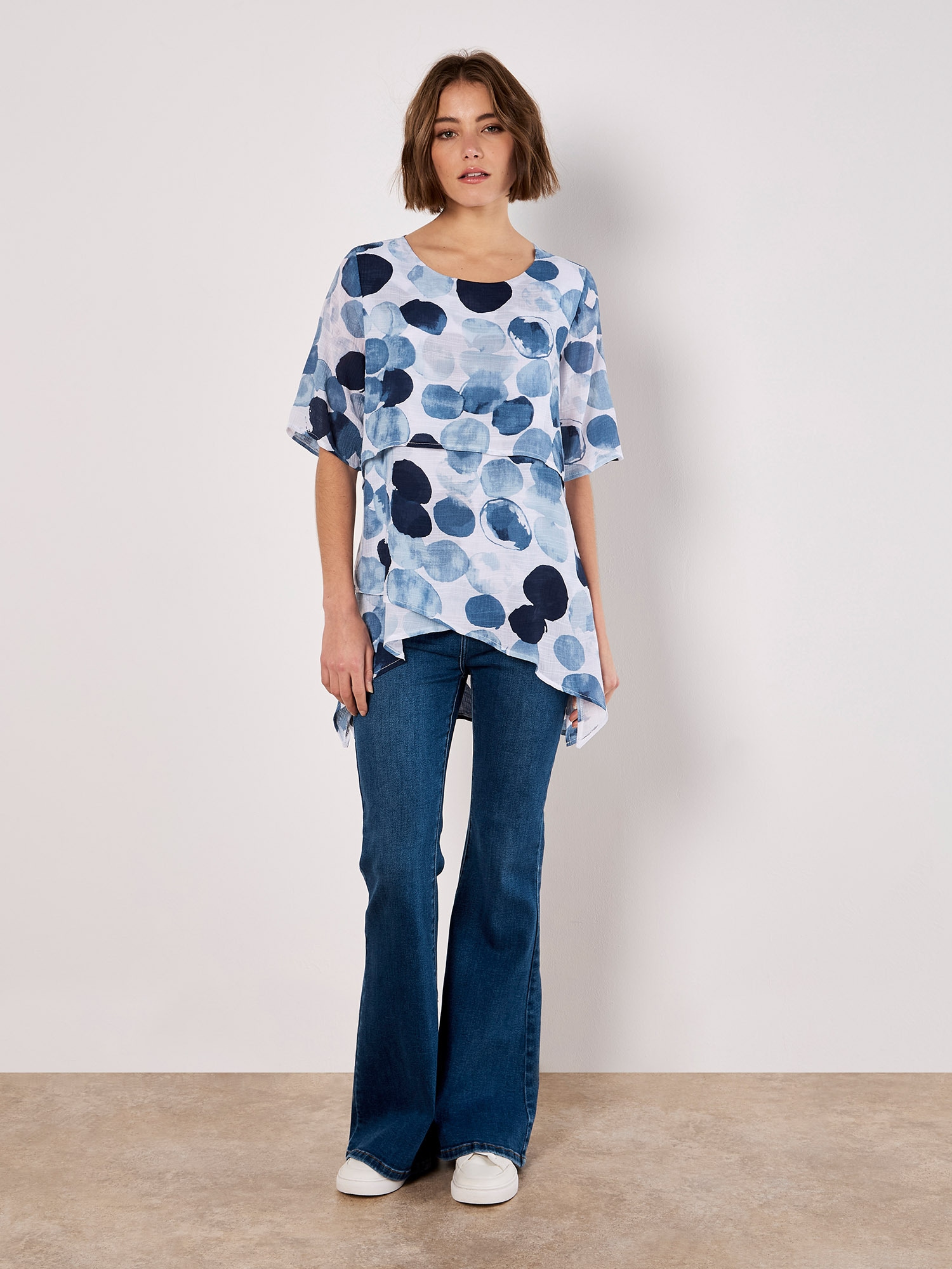 Apricot Longbluse »Bluse« mit Punktedruck