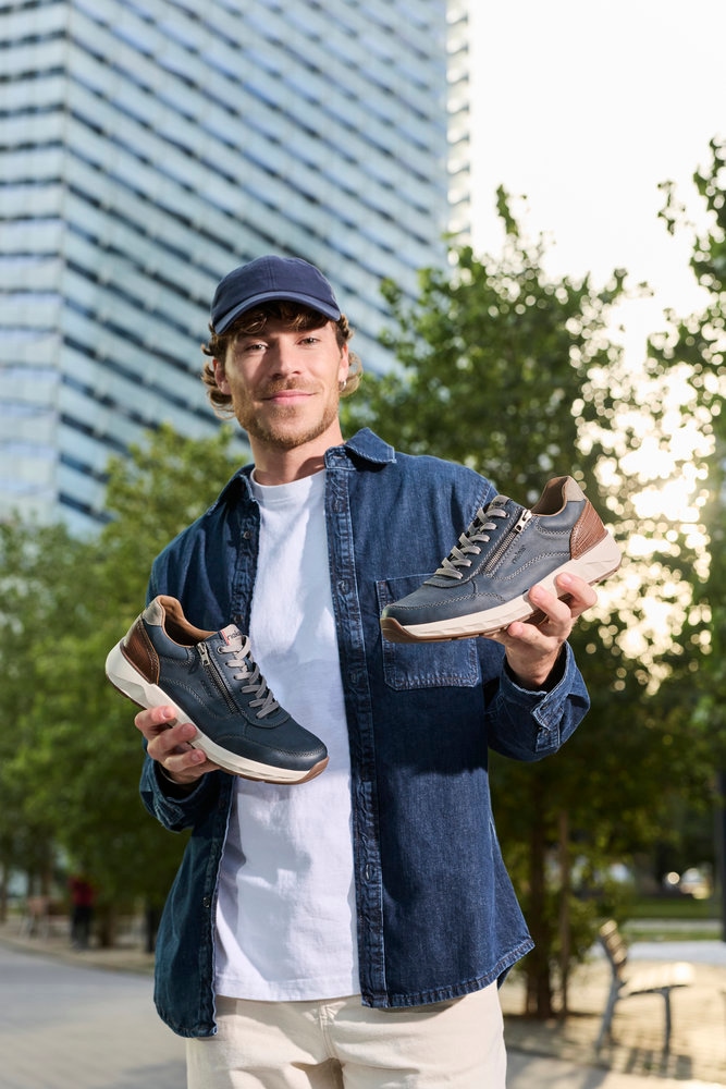 Rieker Sneaker  Schnürschuh, Halbschuh, Freizeitschuh mit Reißverschluss seitlich