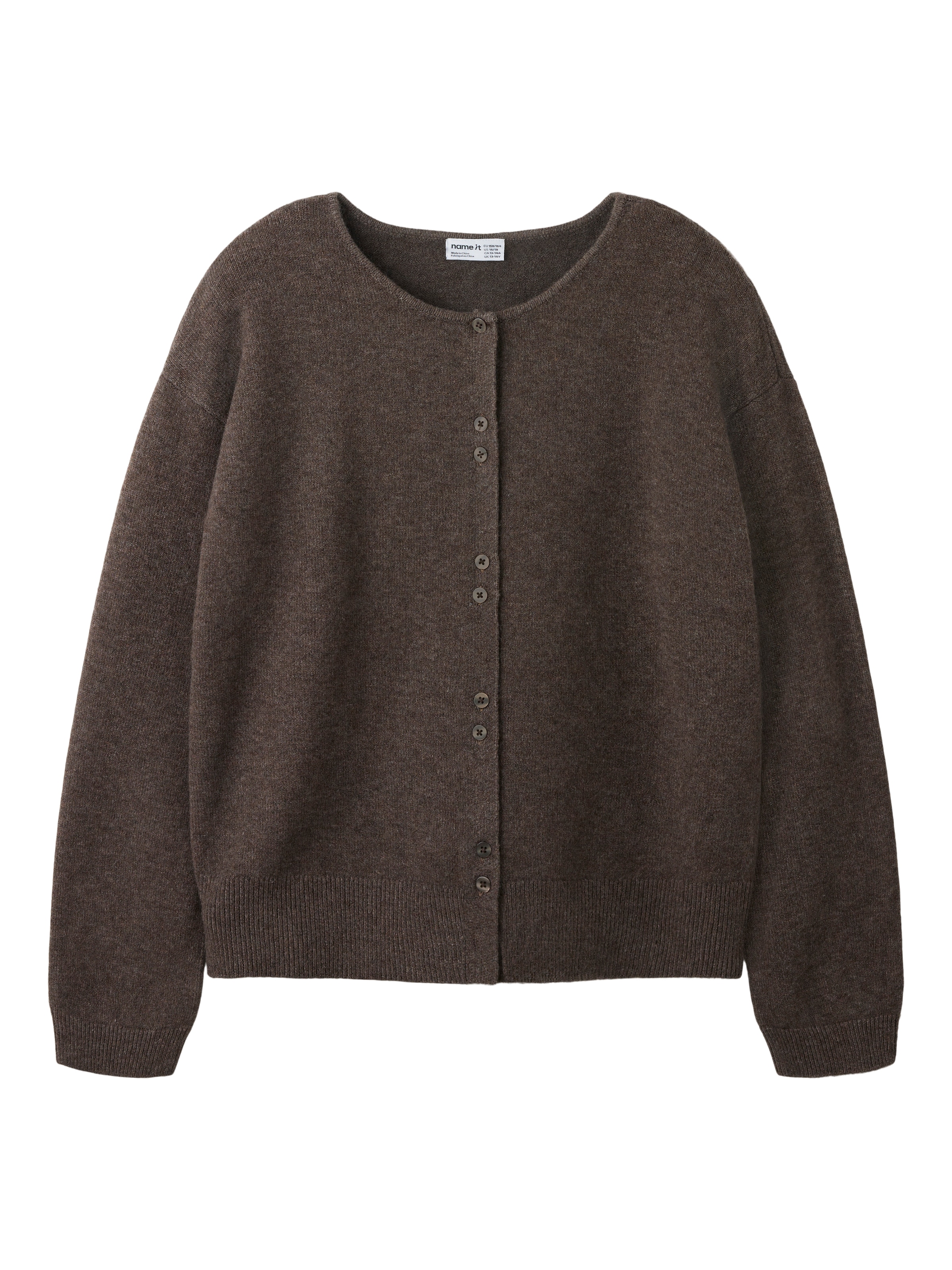 Name It Strickjacke »NKFLEMINA LS CARDIGAN« Materialmix, regular fit