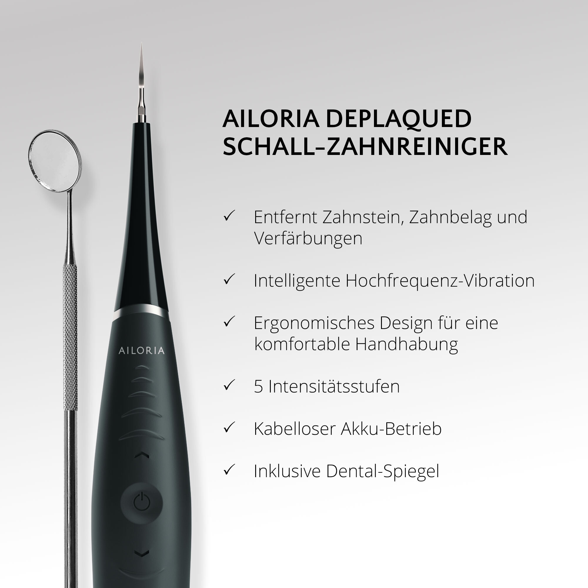 AILORIA Schall-Zahnreinigungsgerät »Schall-Zahnreiniger DEPLAQUED«
