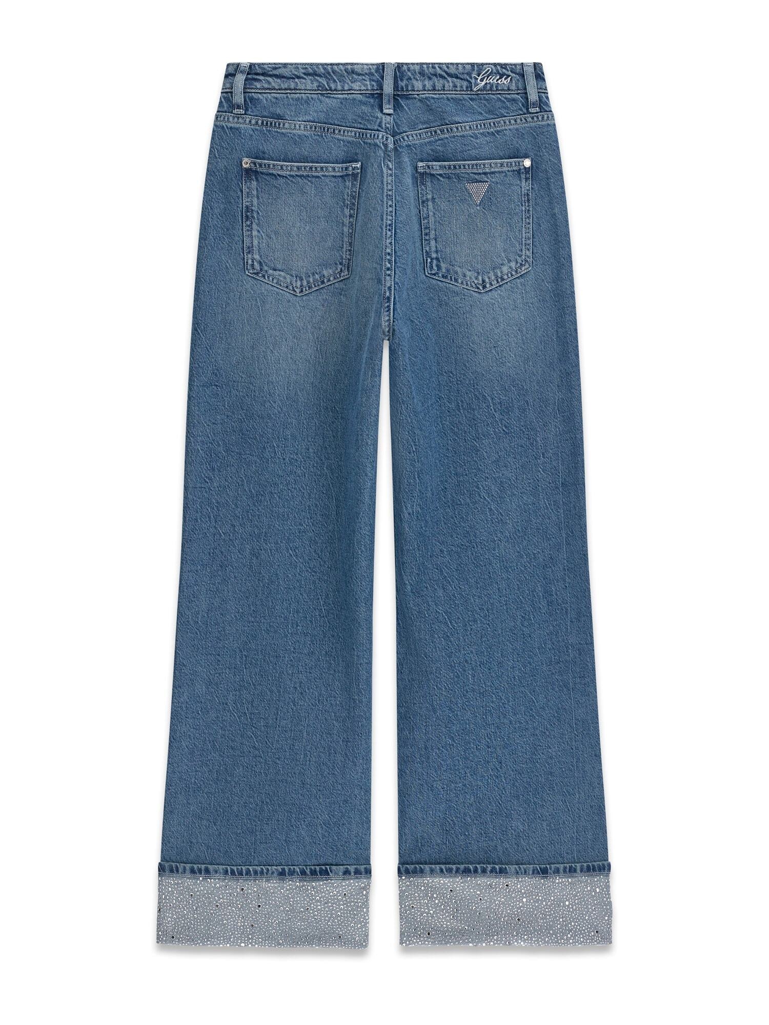 Guess Weite Jeans »REY WIDE LEG« mit verziertem Umschlagsaum, Palazzo