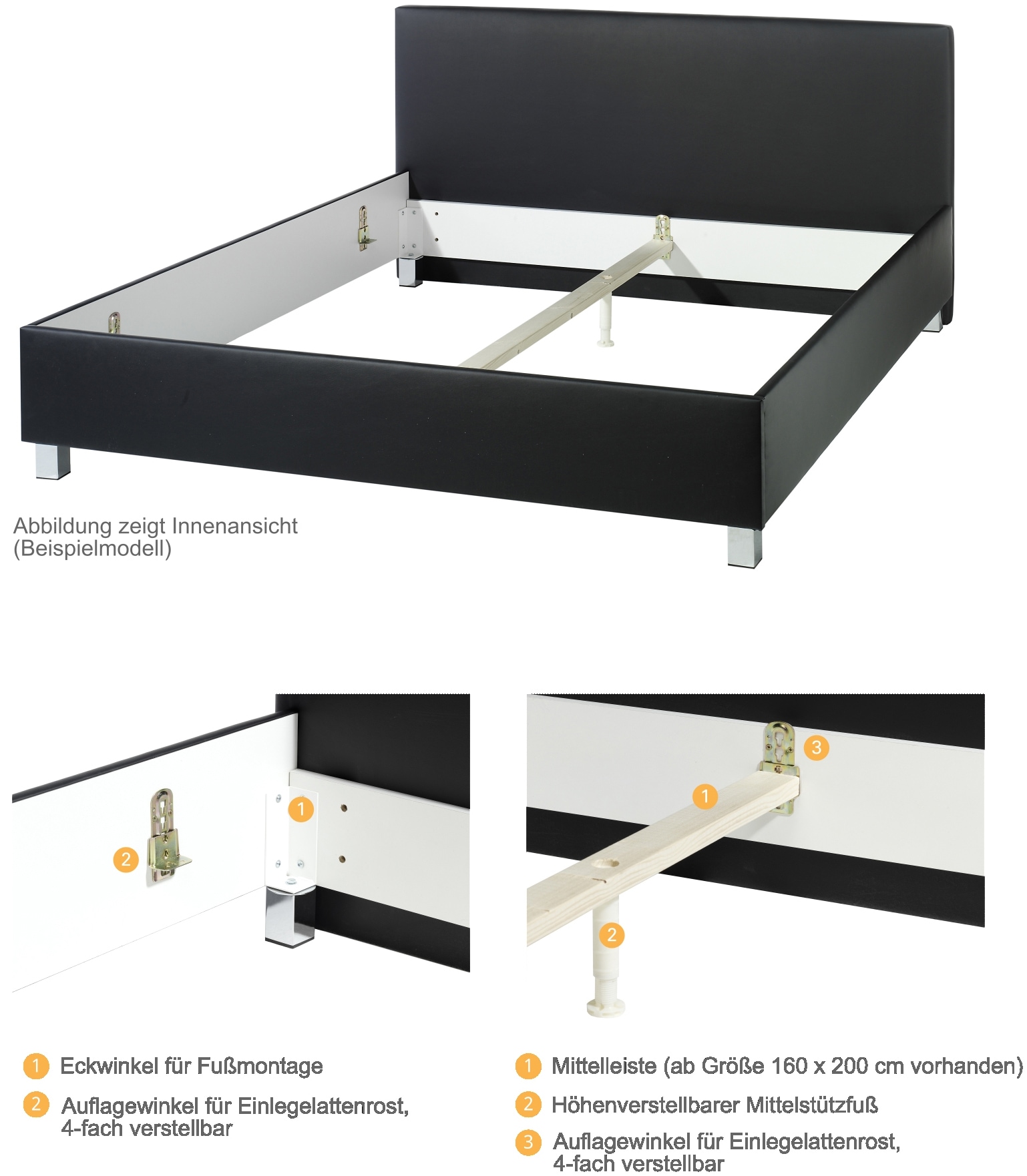 Maintal Polsterbett »Livermore« auch "mit Lattenrost" erhältlich