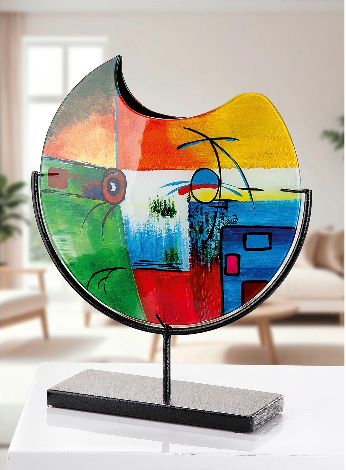 GILDE Dekovase »Vase rund Milano mehrfarbig H. 39 cm«