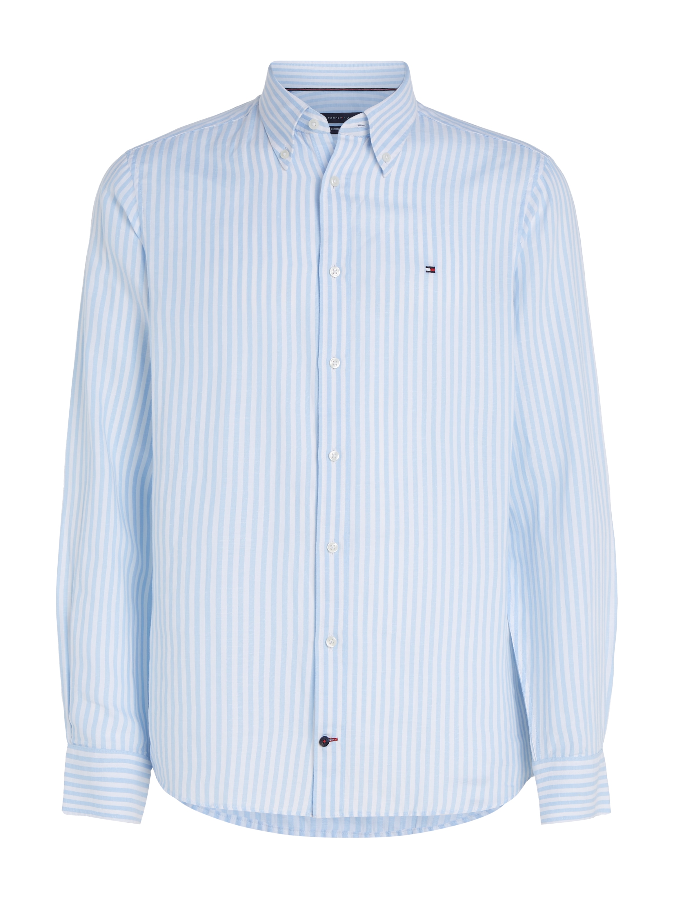 Tommy Hilfiger Langarmhemd »CL W-COTTON LINEN STRIPE SHIRT«, modisch gestreift