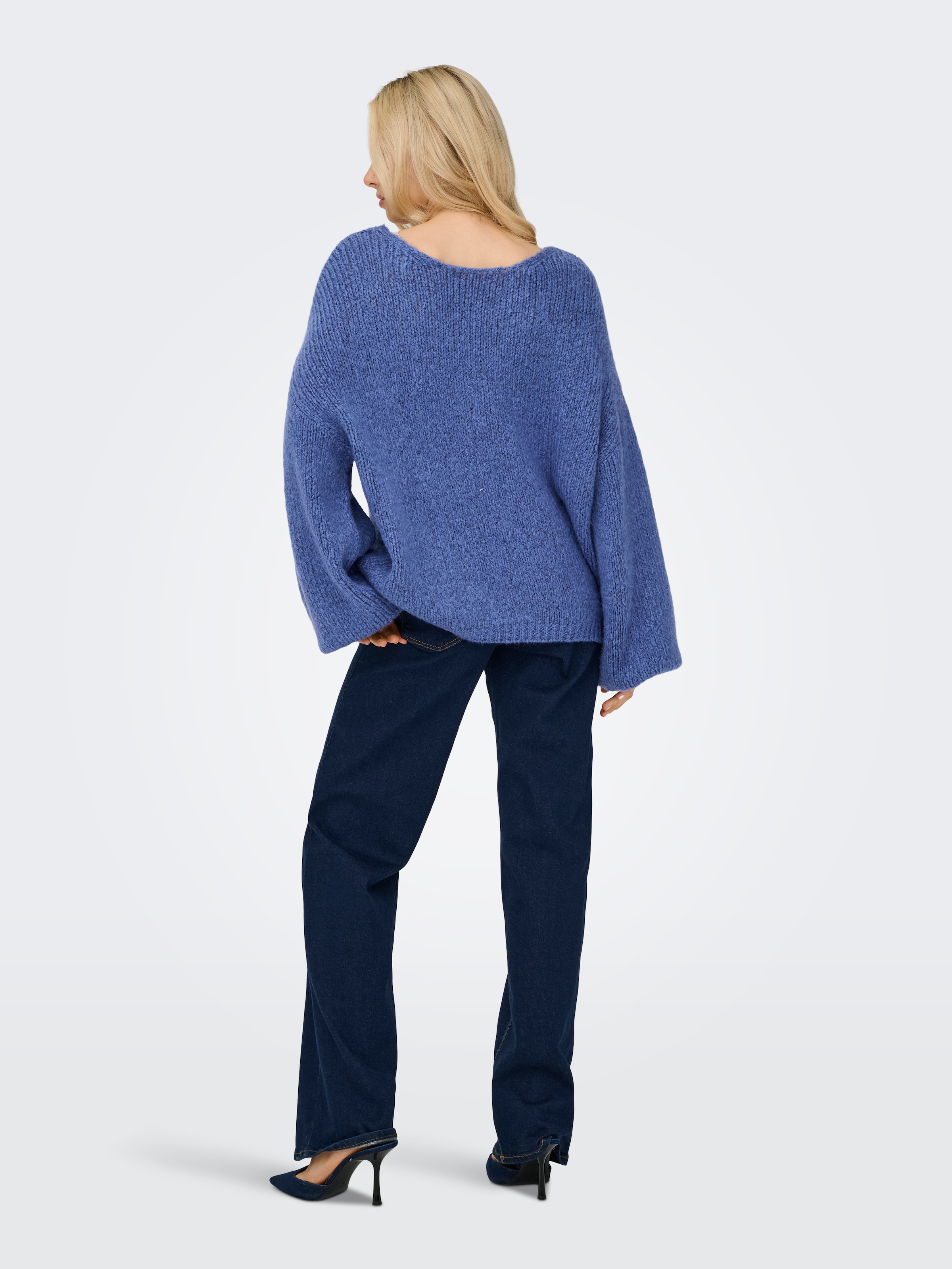 JDY V-Ausschnitt-Pullover »JDYDINEA L/S REVERSIBLE PULLOV. KNT NOOS« Kunstfaser, regular fit