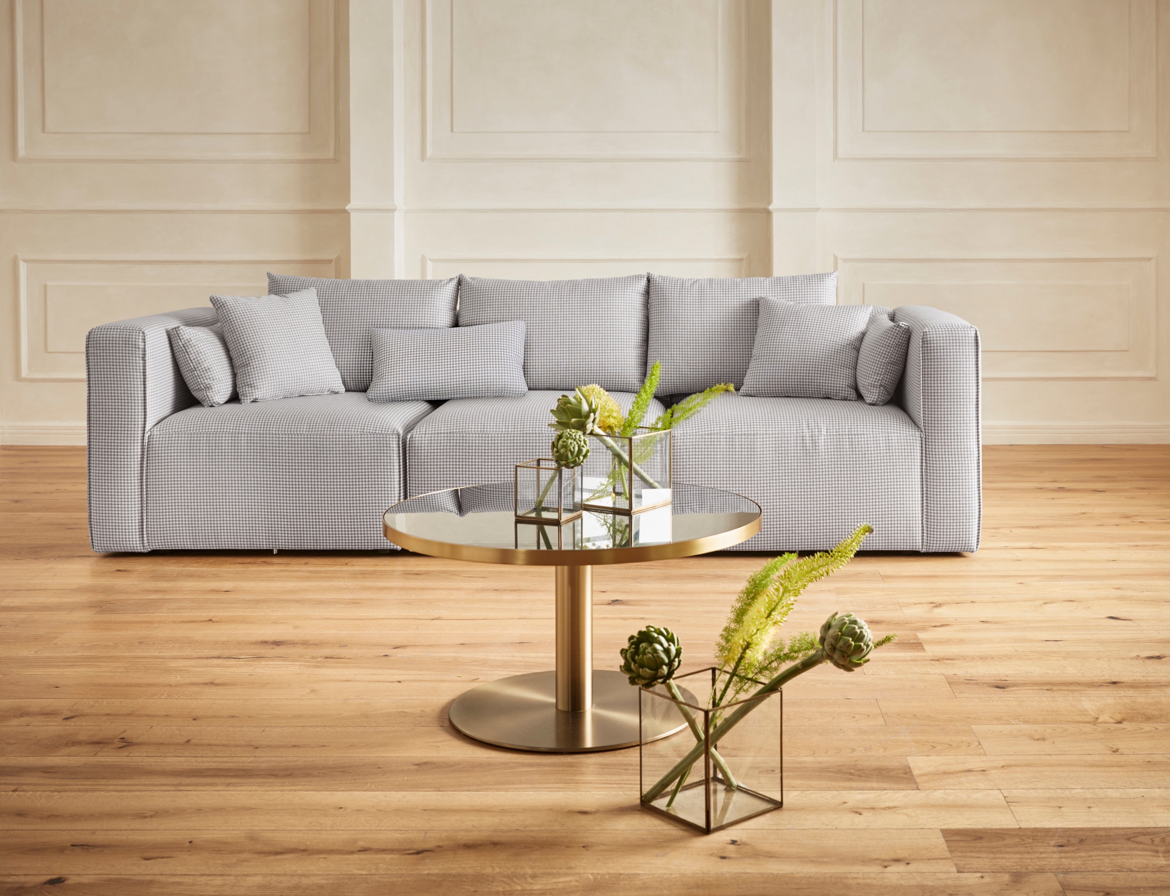 Home affaire 3-Sitzer »Comfine« zusammengesetzt aus Modulen, in 3 Bezugsqualitäten