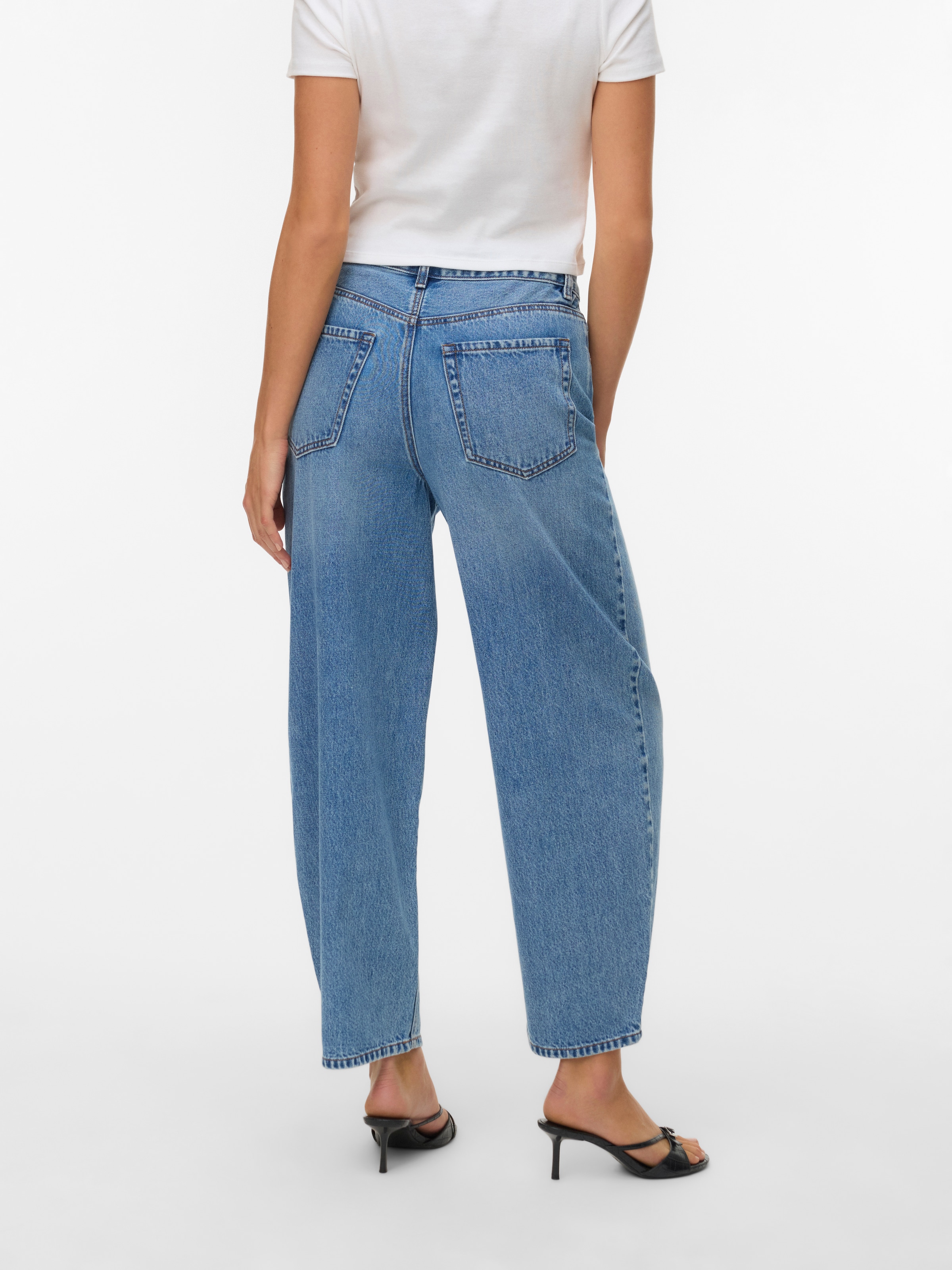 Vero Moda Ankle-Jeans »VMBILLIE HR BARREL ANK JEANS LI3154 NOOS« Baumwolle, Barrel Fit