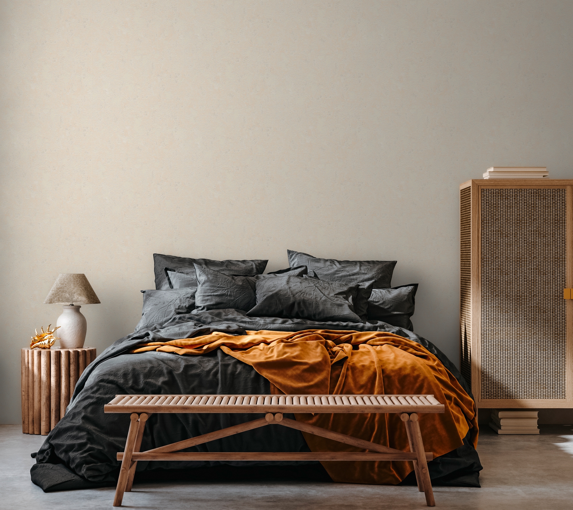 A.S. Création Vliestapete »Casual Living Struktur-Tapete Unitapete Putzoptik Putzoptik« leicht glänzend strukturiert Vliestapete einfarbig für Schlafzimmer Küche Wohnzimmer Struktur Flur