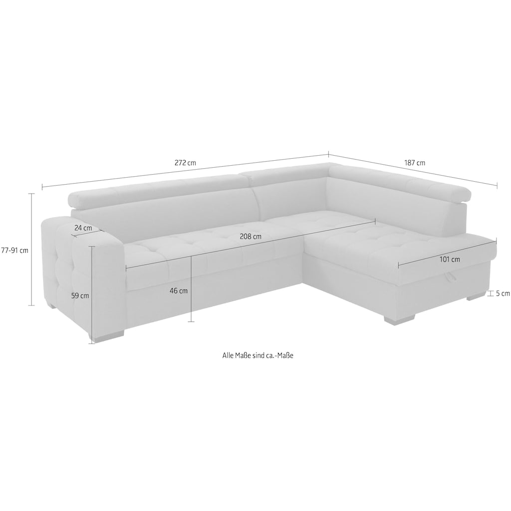 exxpo - sofa fashion Ecksofa »Otusso«