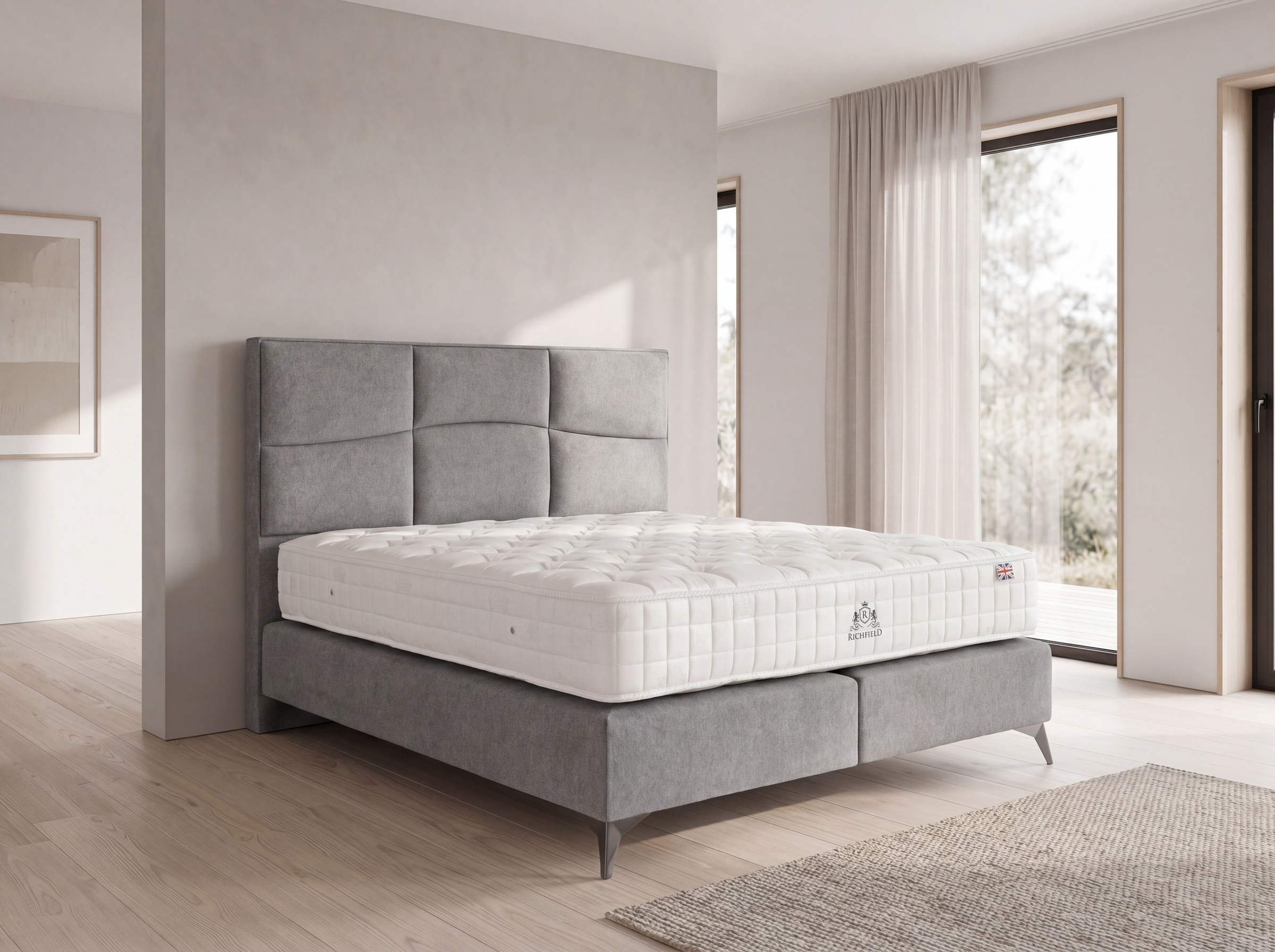 Home affaire Boxspringbett »Violette erhältlich in den Breite 160, 180 & 200cm« inkl. Topper und extra dicker Taschen-Federkernmatratze
