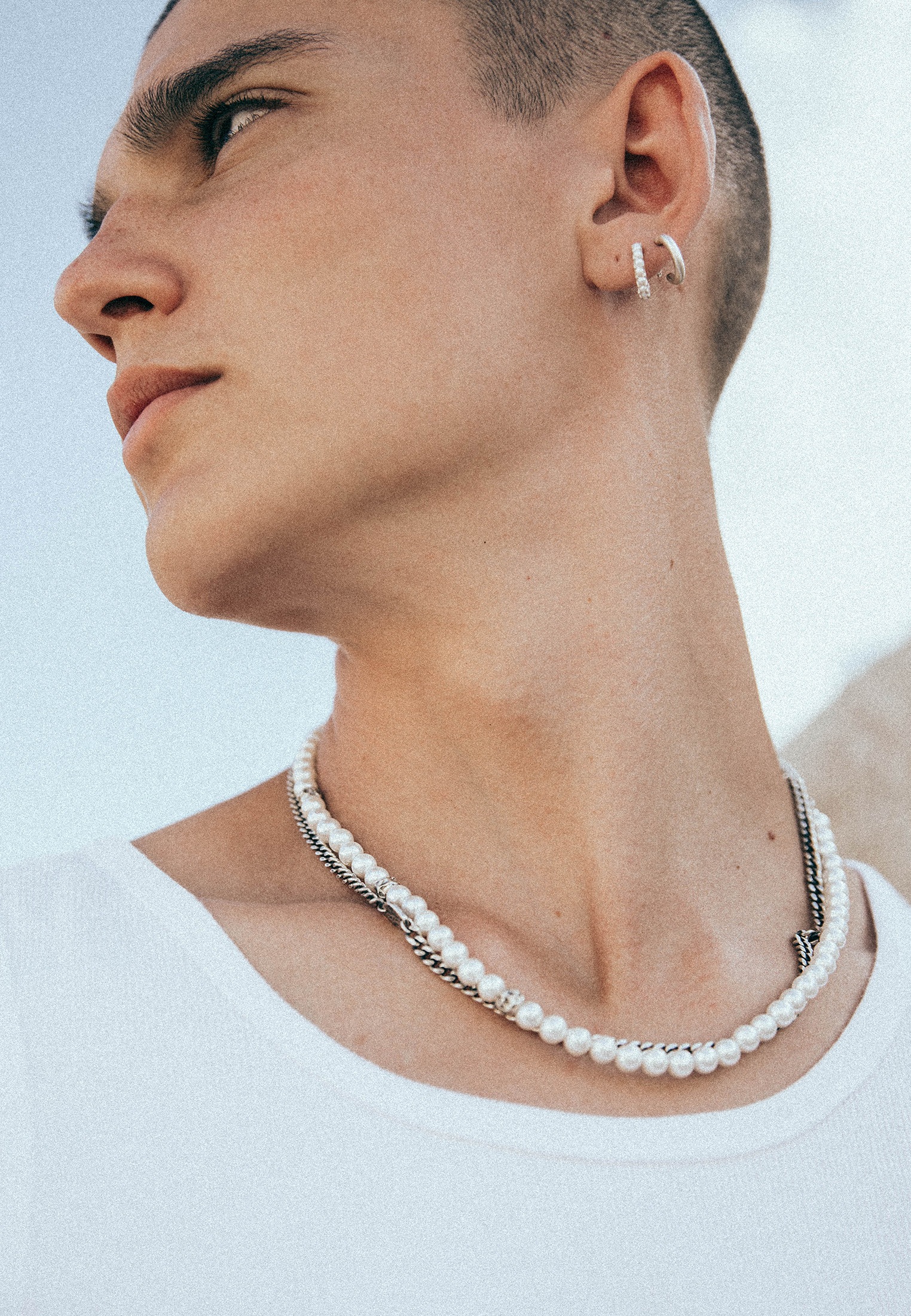 HAZE & GLORY Silberkette »Halskette Herren Perlenkette Organic Beads 925 Silber«