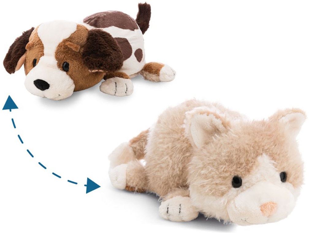 Nici Kuscheltier »Twistimals, Katze & Hund, 25 cm« mit Wendefunktion 2in1