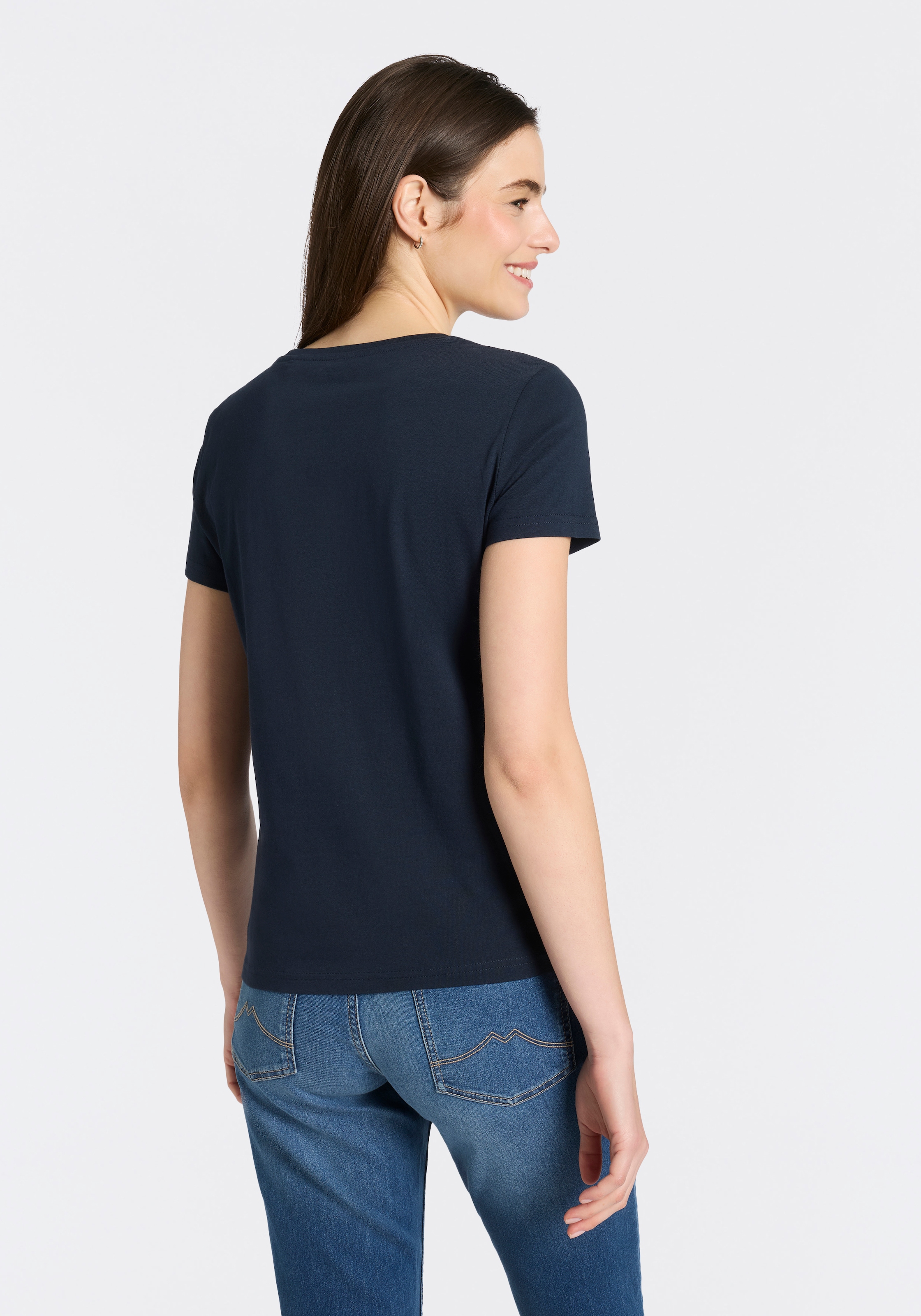 MUSTANG T-Shirt Trageangenehme Baumwollqualität