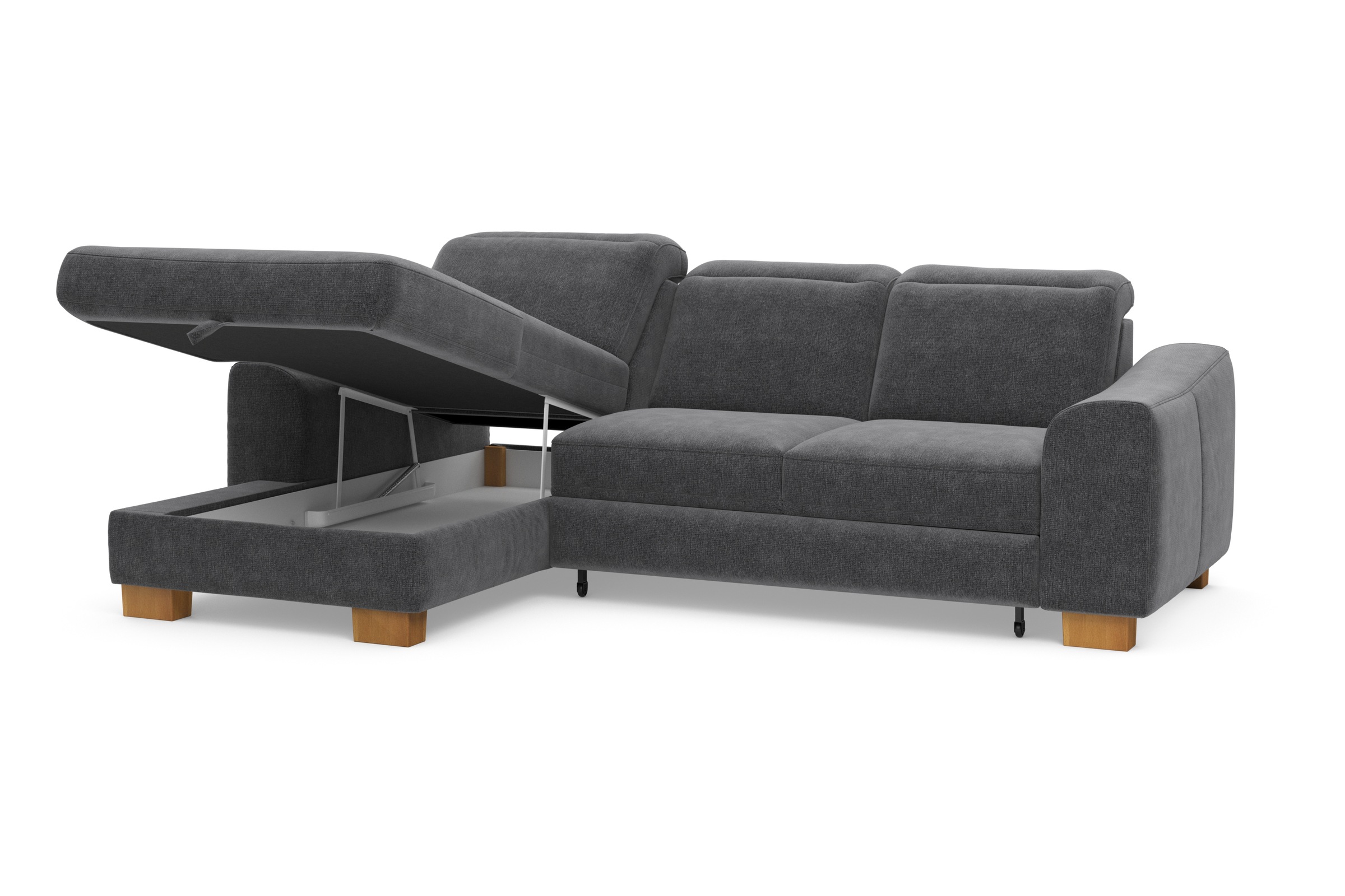 Home affaire Ecksofa »Dundee L-Form«, wahlweise mit Kopfteilverstellung und zusätzlich mit Bettfunktion