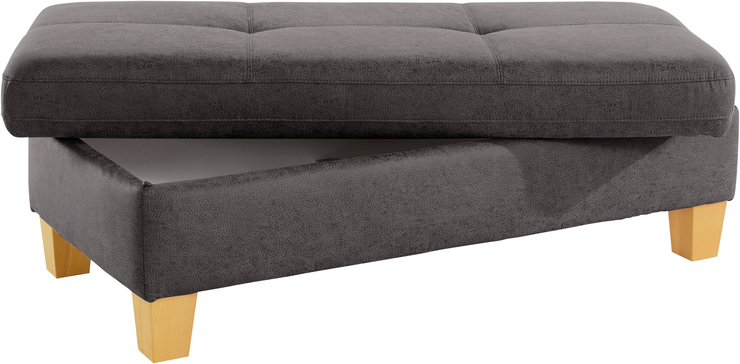 exxpo - sofa fashion Hocker »Enya Bankhocker mit Staufach unter der Sitzfläche«, schöne Detailverarbeitung