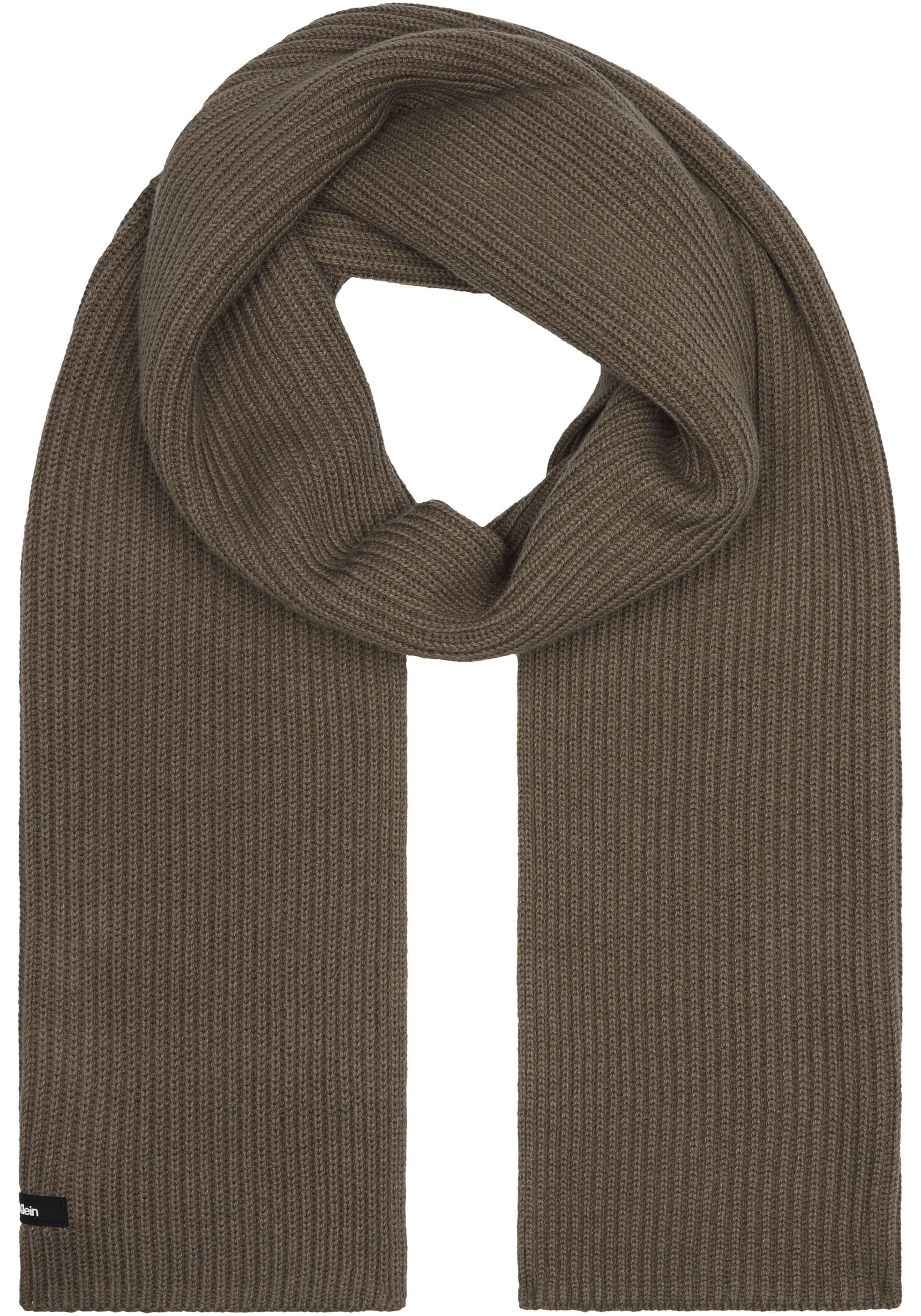 Schal »CLASSIC COTTON RIB SCARF«, mit Logopatch