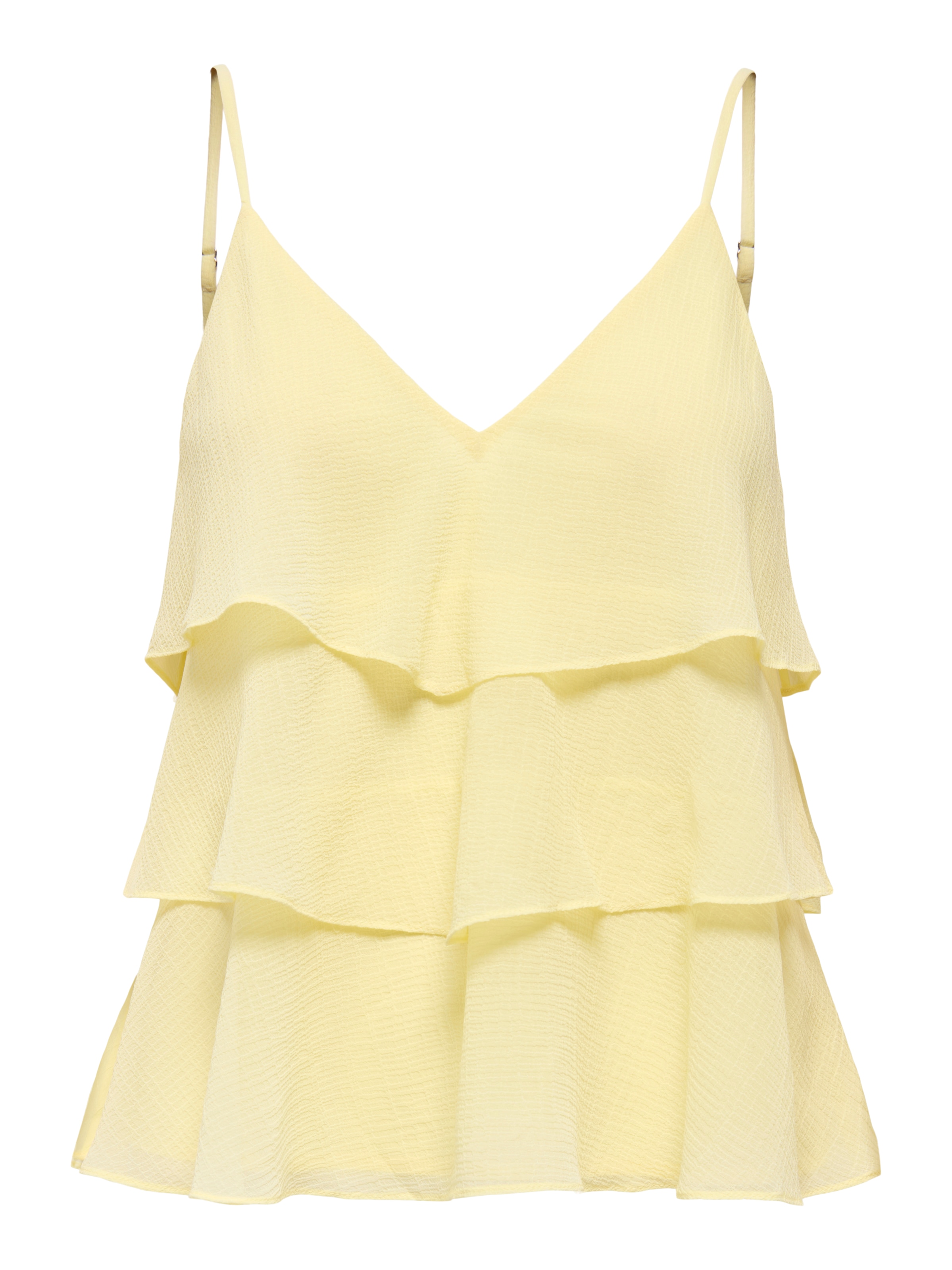 ONLY Trägertop »ONLLINN LIFE FLOUNCE SINGLET WVN NOOS« Kunstfaser, regular fit