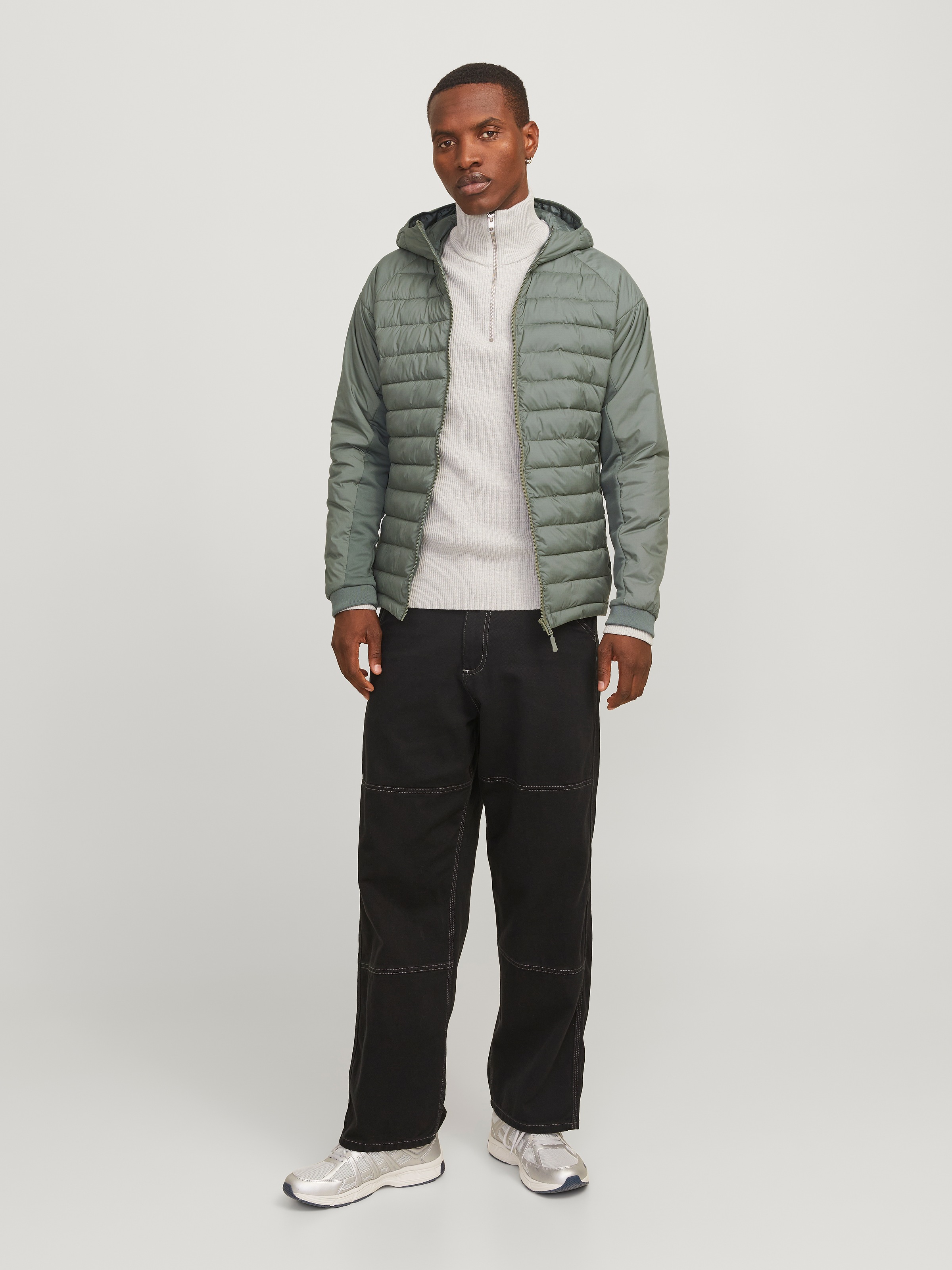 Jack & Jones Steppjacke »JJESTATE HYBRID JACKET NOOS«, mit Kapuze, mit Kapuze