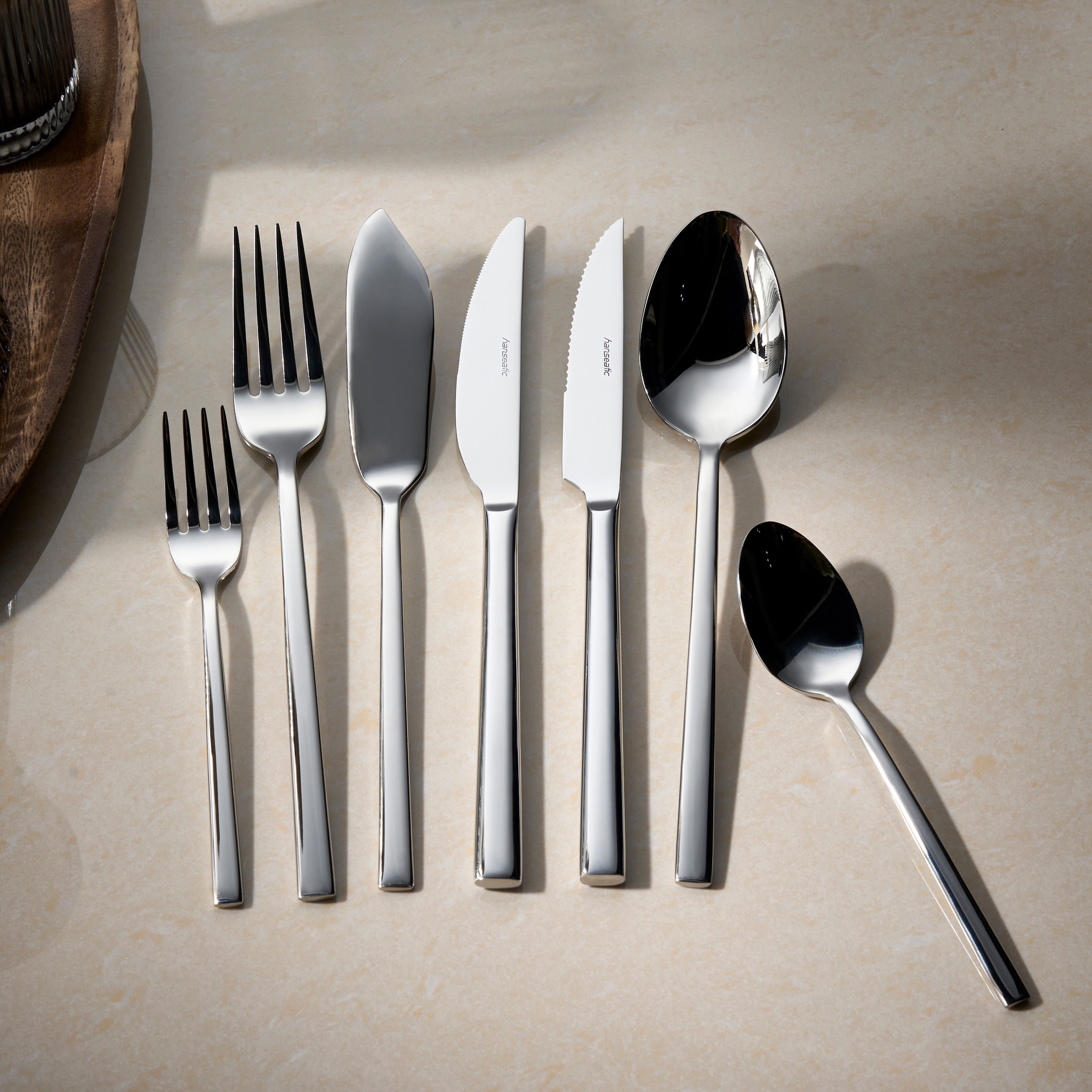 Hanseatic Besteck-Set »SMART, glänzend«, (Set, 84 tlg.), leichtes und minimalistisches Design