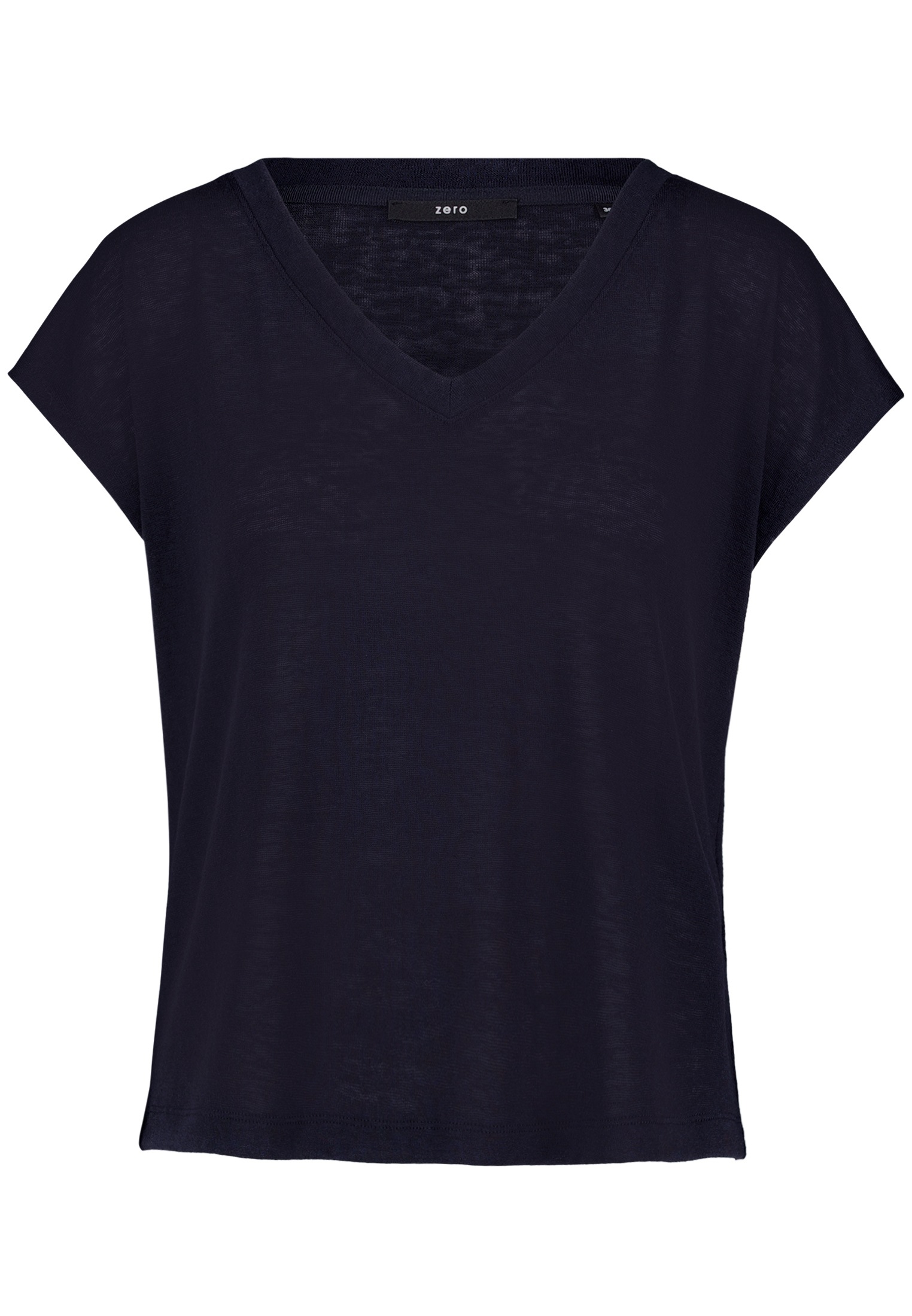Zero Shirttop »Kurzarm-Shirt mit V-Ausschnitt«