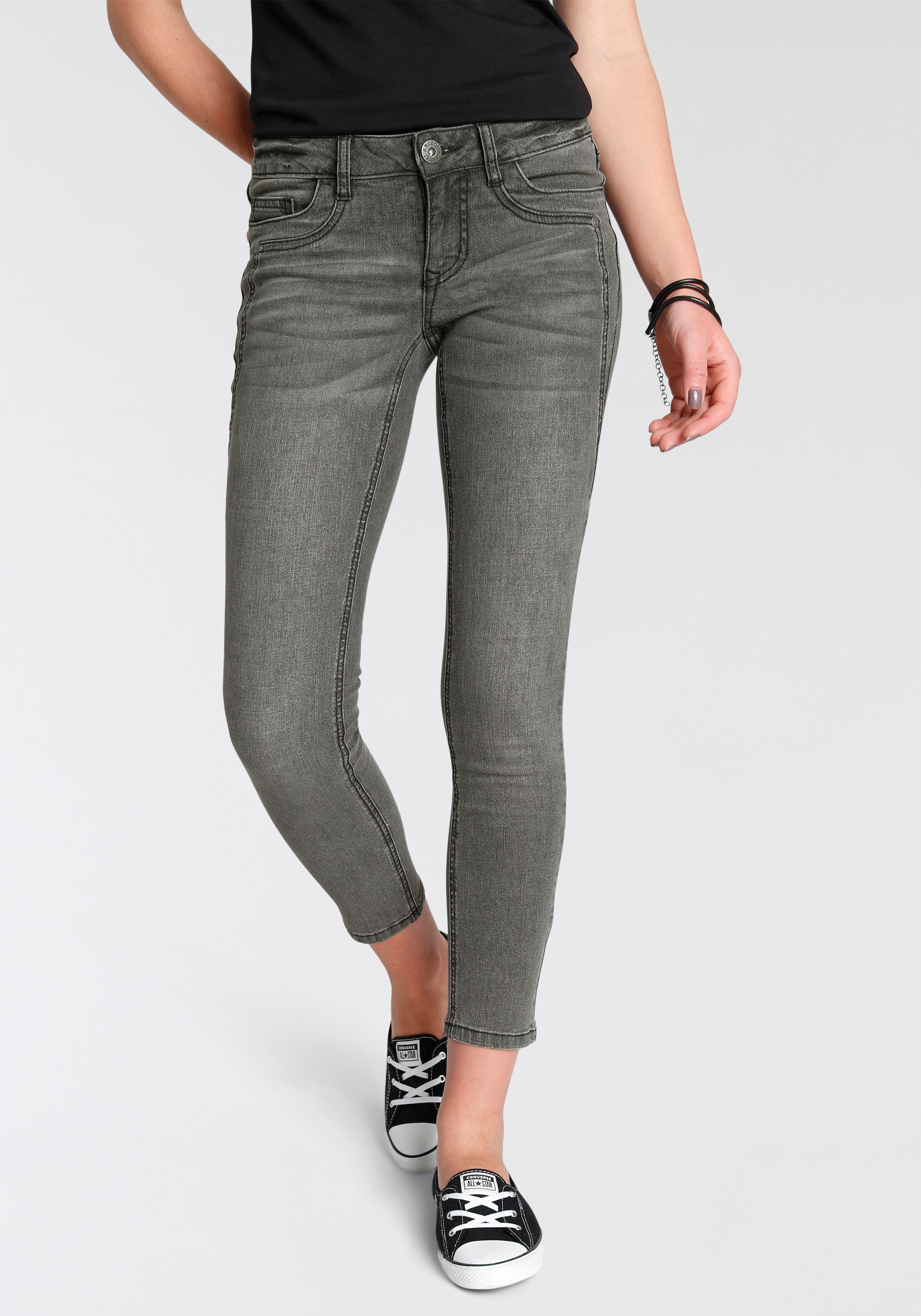 Arizona 7/8-Jeans »mit Keileinsätzen«, Low kaufen OTTO bei Waist