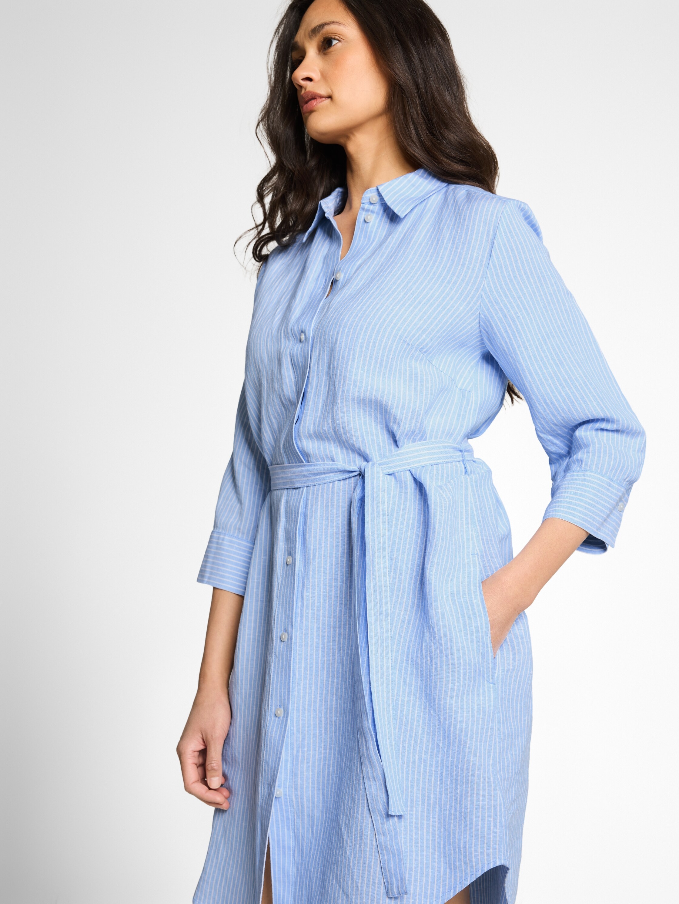 TOM TAILOR Sommerkleid Ohne Taschen Sommerkleid im Streifen-Design