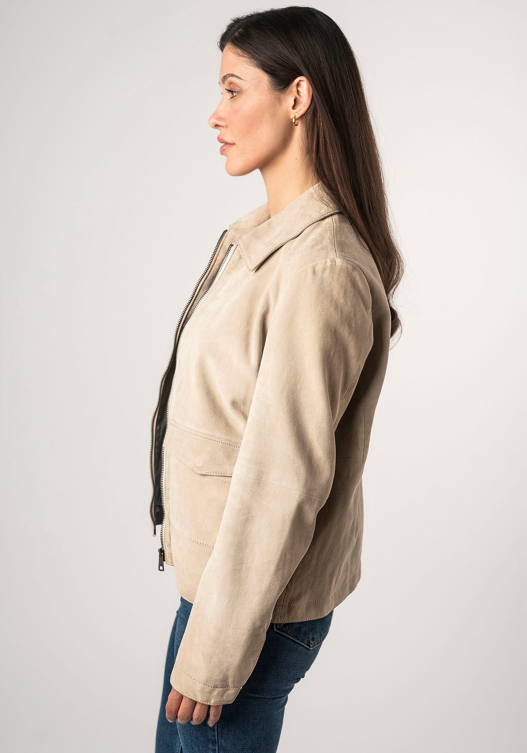 Mauritius Lederjacke »MWYaima«, mit Hemdkragen, aufgesetzten Taschen