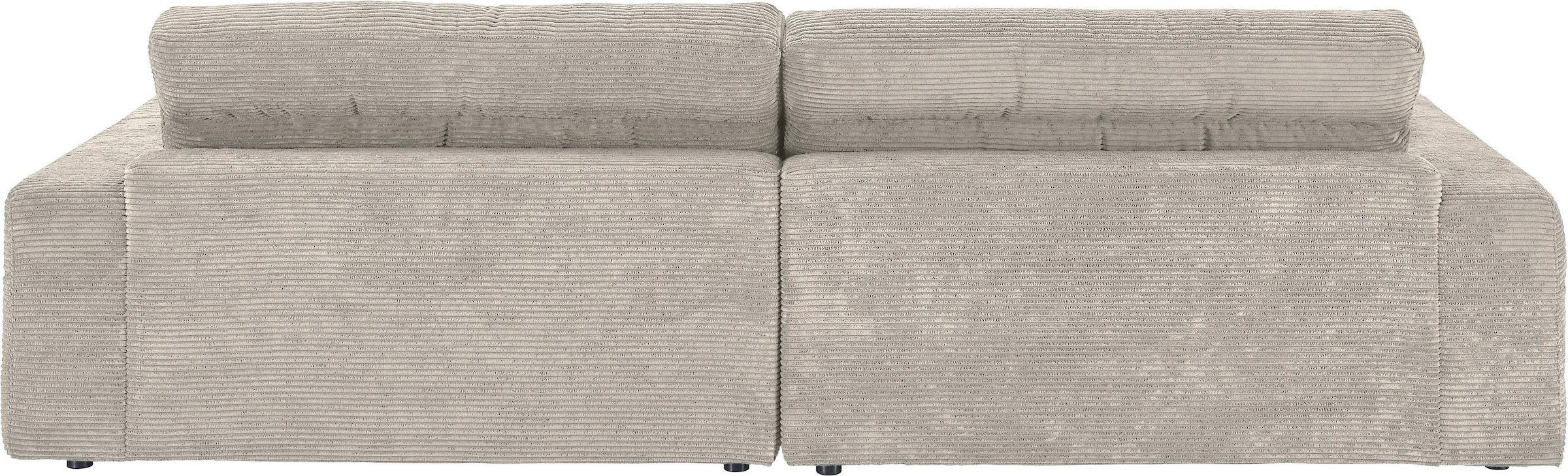 3C Candy Ecksofa »Stripes Mega-Sofa, bequem und komfortabel, L-Form«, Lose Rückenkissen, mit feiner Quersteppung, Cord-Bezug