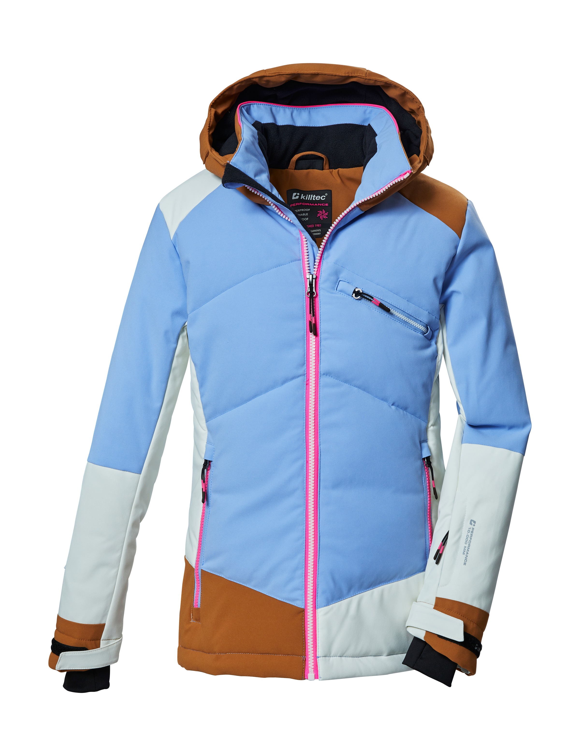 Killtec Skijacke »KSW 403 GRLS SKI JCKT«, Wasserdichte, atmungsaktive Kinderjacke mit reflektierenden Details