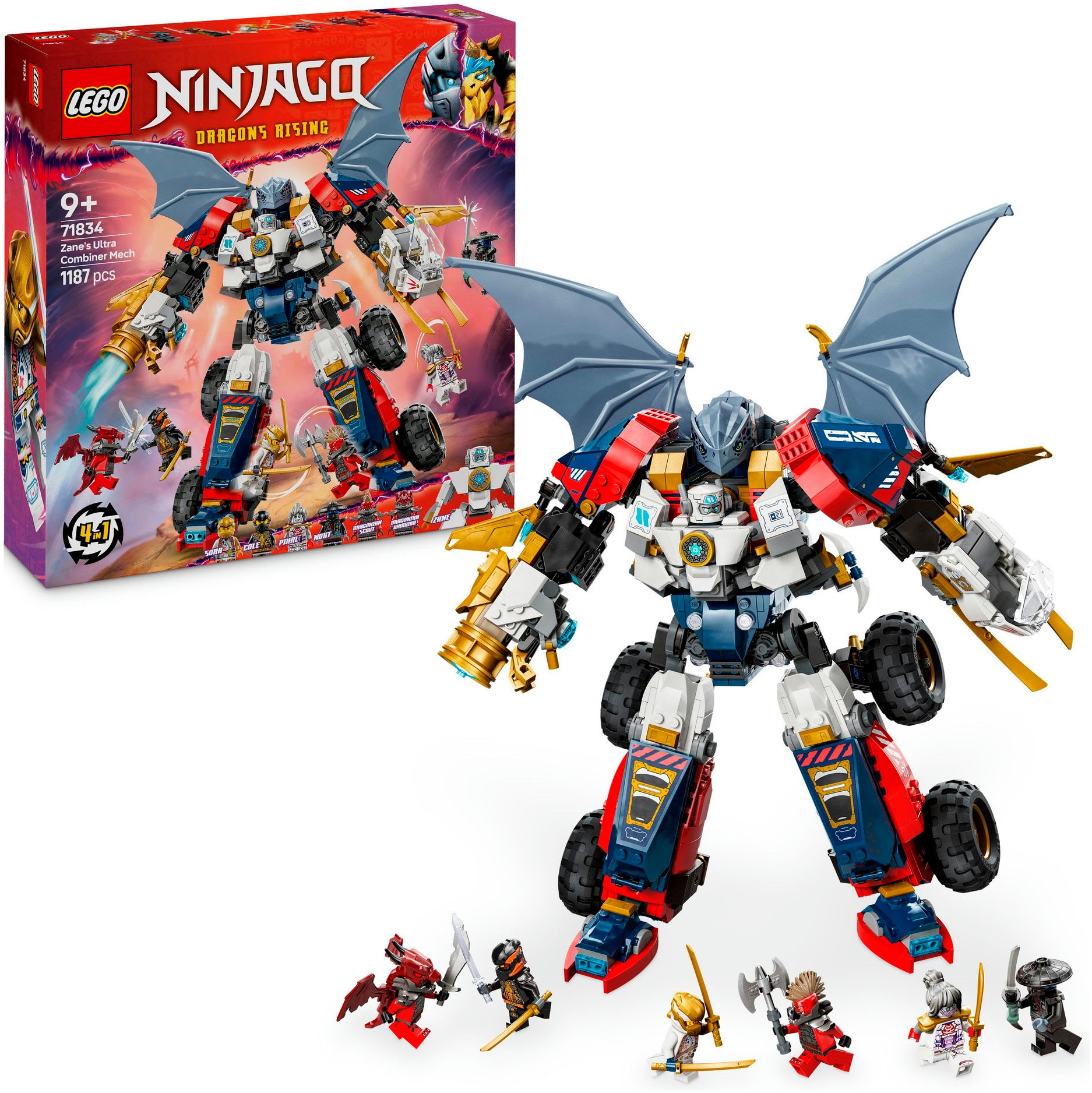 Lego Konstruktionsspielsteine »Zanes Ultra-Kombi-Mech (71834), LEGO Ninjago« Made in Europe in bunt