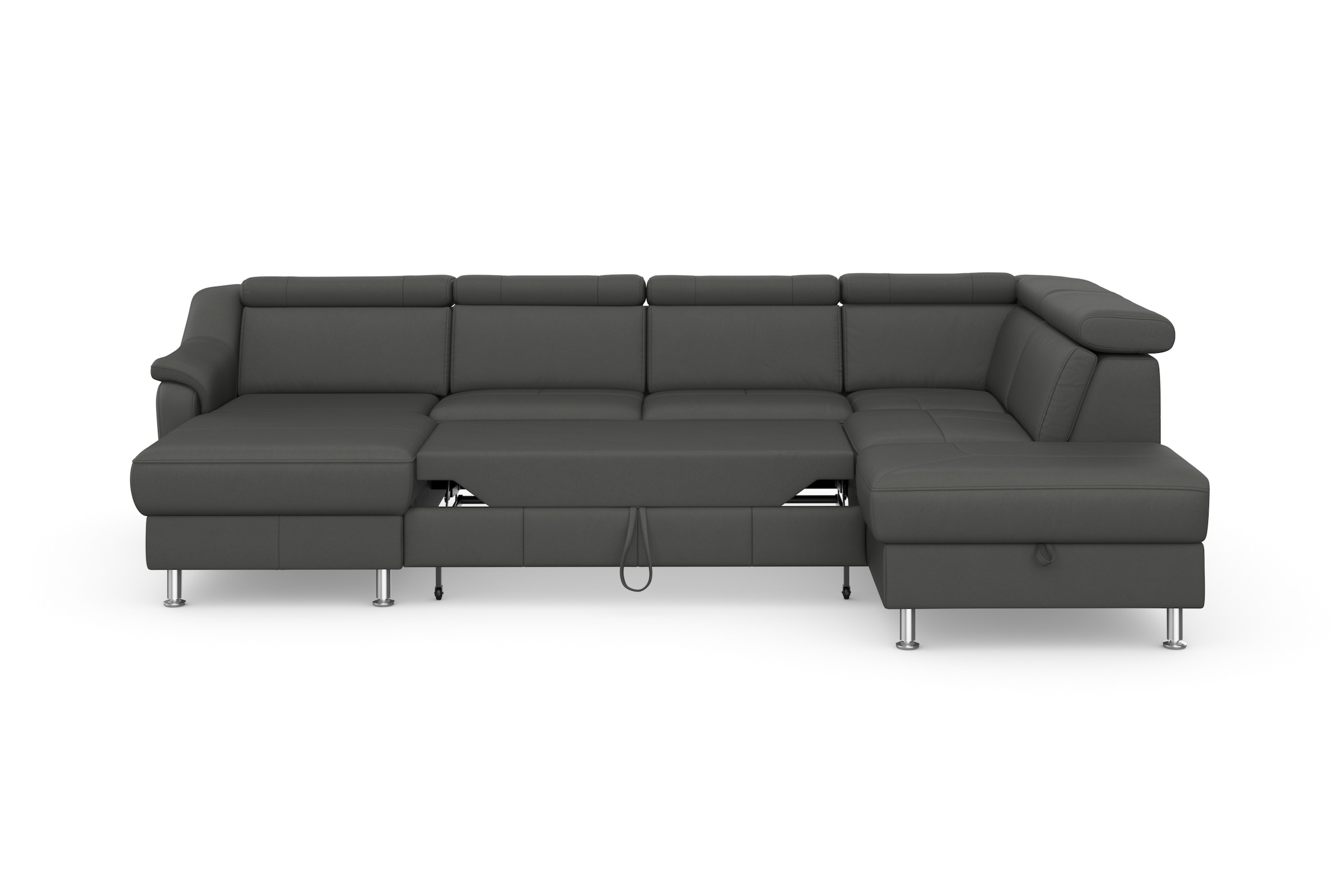 sit&more Wohnlandschaft »Freetown U-Form«, Kopfteilverstellung und Federkern, wahlweise mit Bettfunktion