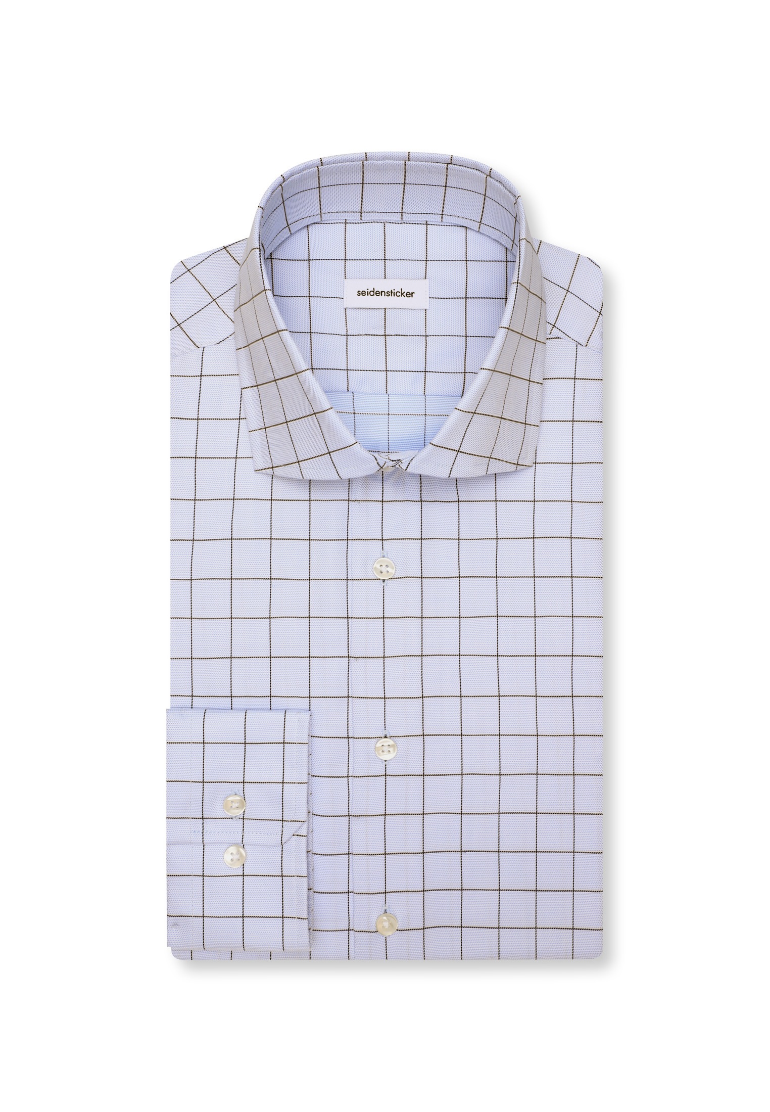 seidensticker Businesshemd »Schwarze Rose« Slim 1/1 Kentkragen Karo