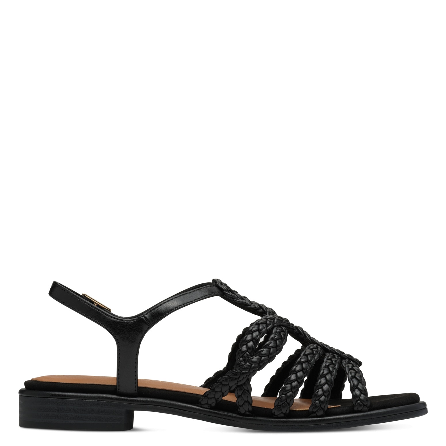 MARCO TOZZI Sandalette  Blockabsatz, Sommerschuh mit modischen Flechtriemchen