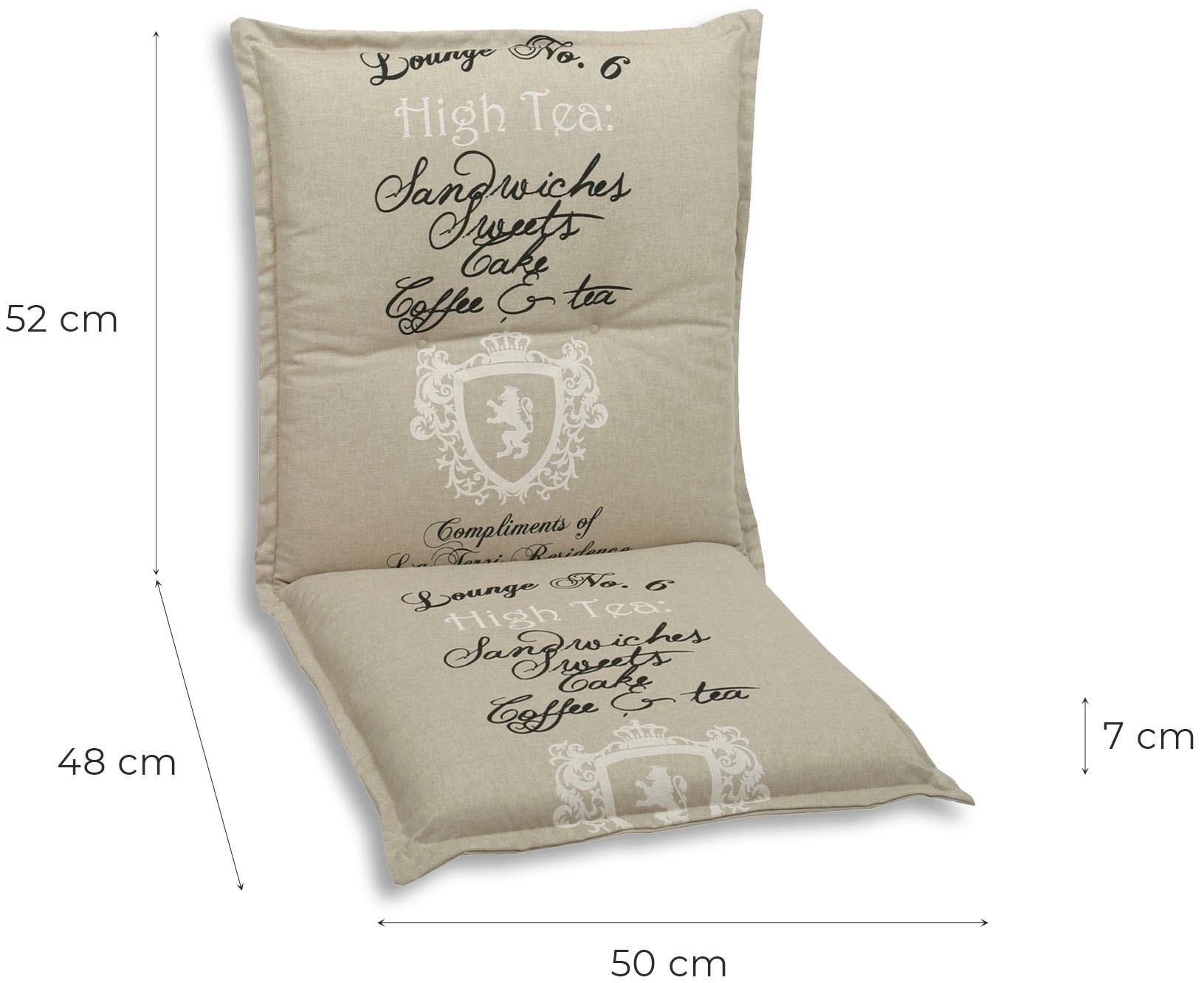 GO-DE Sesselauflage »High Tea«