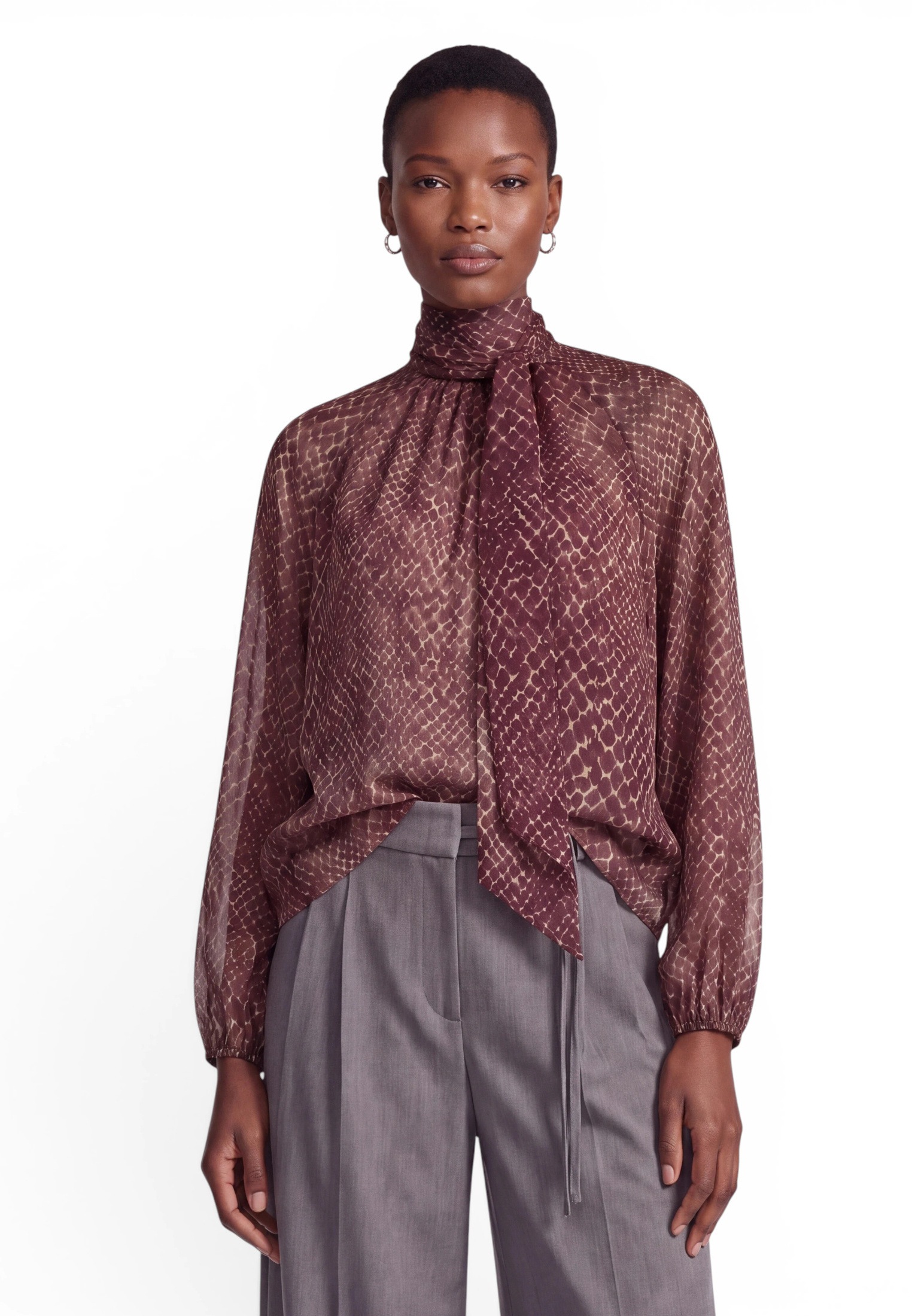 Zero Schluppenbluse »Schluppenbluse mit Print.«