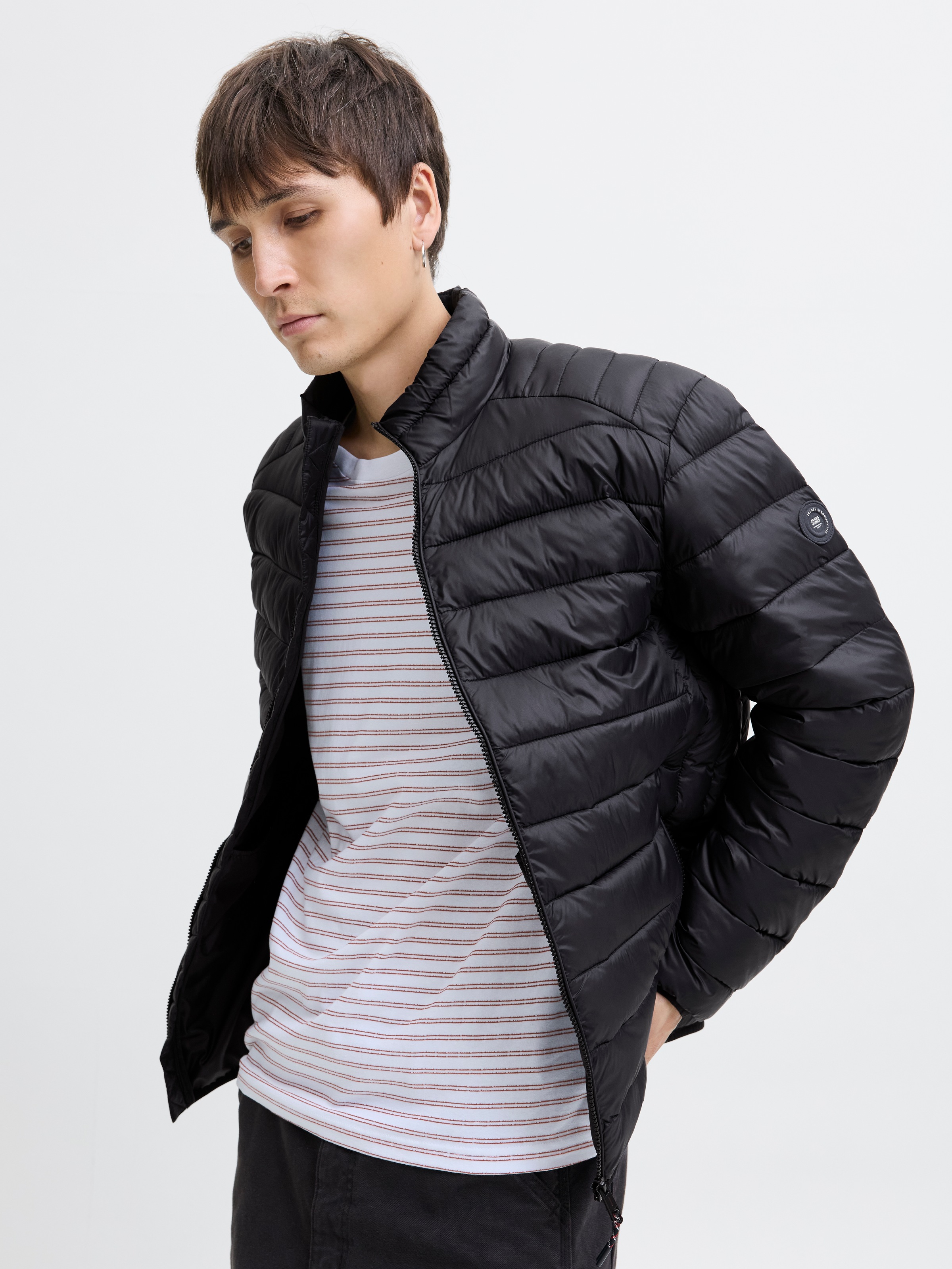 Jack & Jones Steppjacke »JJEBRADLEY LIGHT PUFFER COLLAR NOOS«, ohne Kapuze