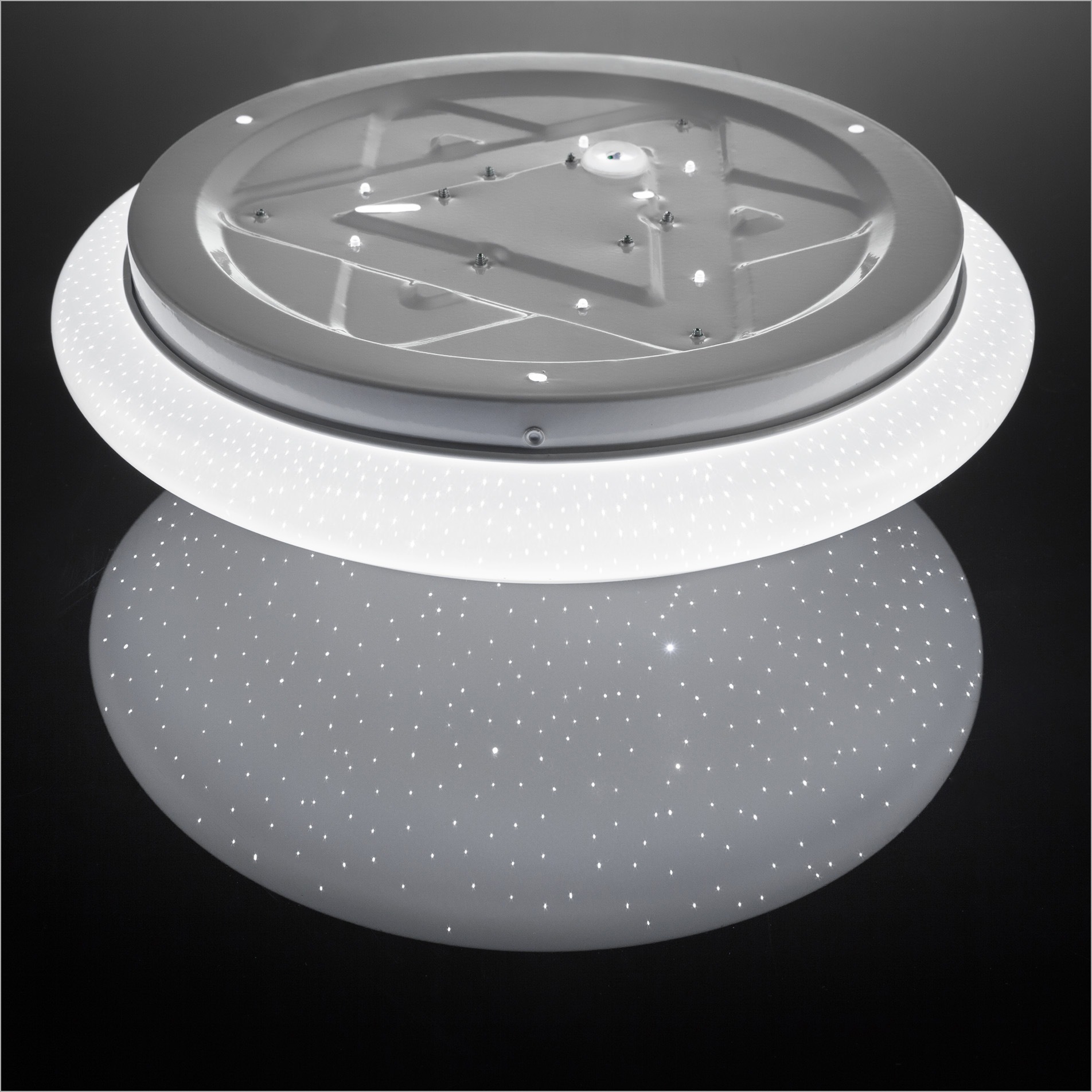 B.K.Licht LED Deckenleuchte »Astro«, 1 flammig-flammig, LED Deckenlampe 12W 1200lm 4.000K Sternenlicht IP20 Ø 280mm